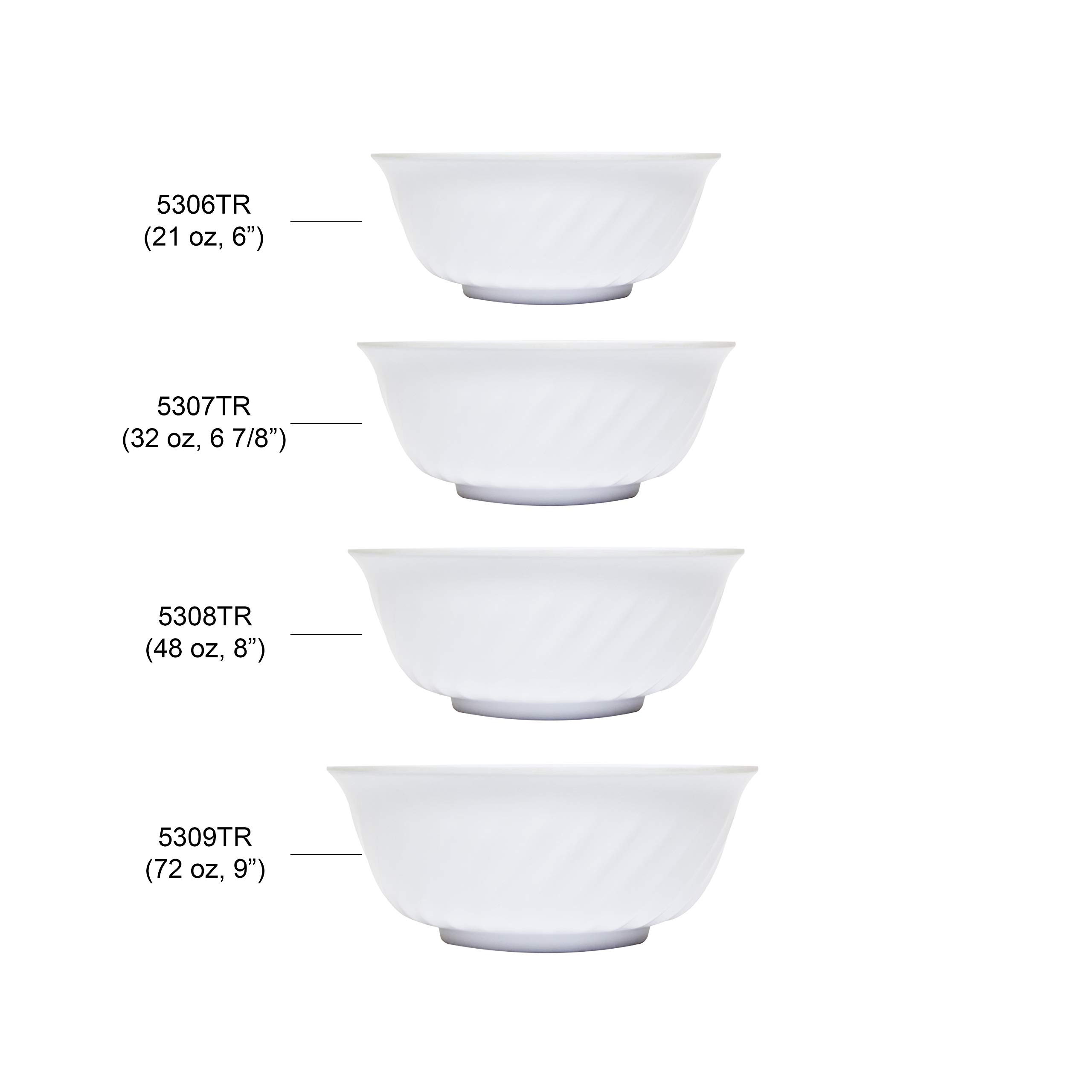 Premium 32 oz Melamine Swirl Bowl Set of 12 - Durable & Stylish Imperial Dinnerware Collection (6 7/8 Inch) - Perfect for Restaurants, Picnics & Outdoor Dining