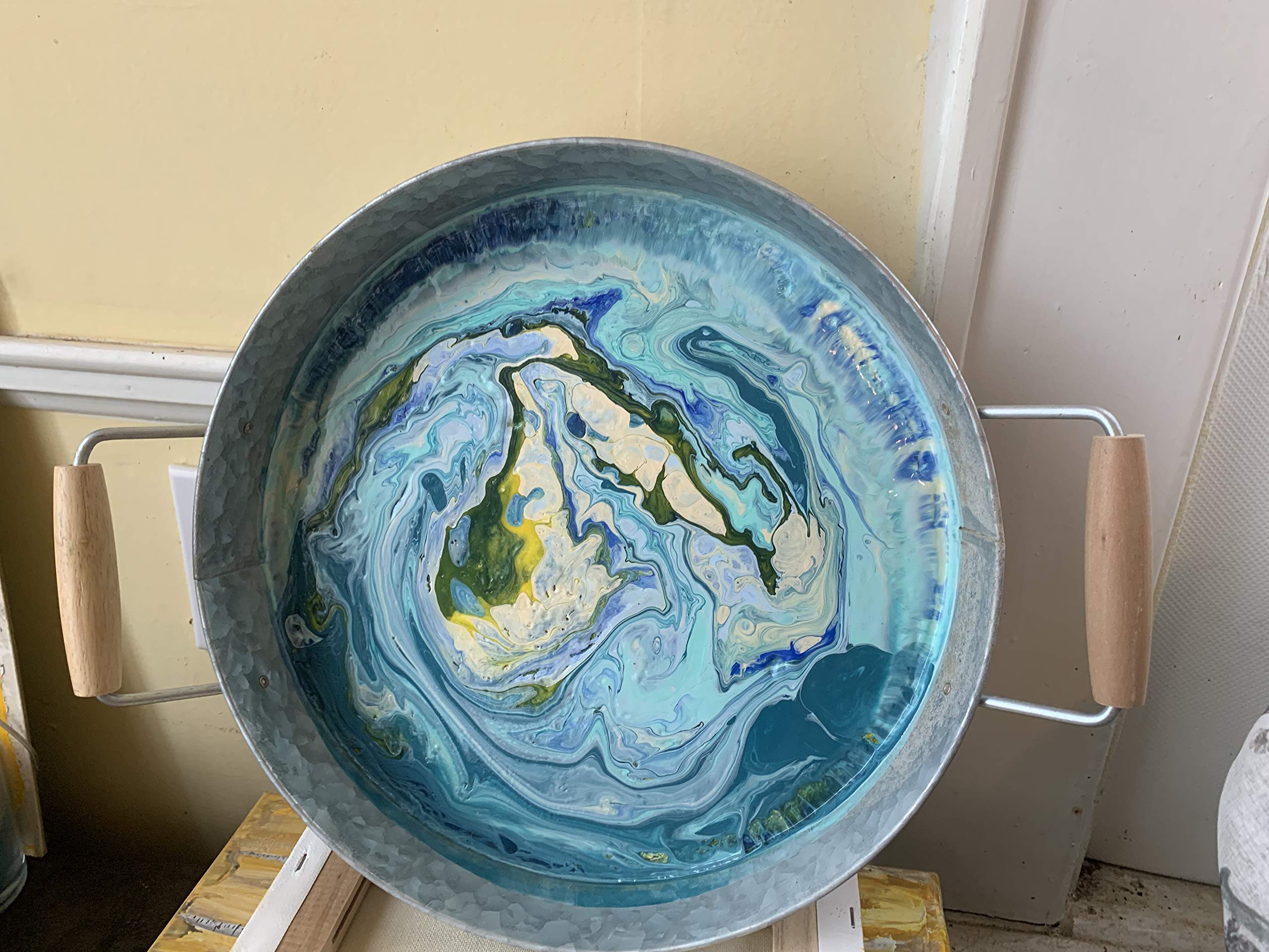 Metal Paint Pour Tray for DIY Art & Home Decor