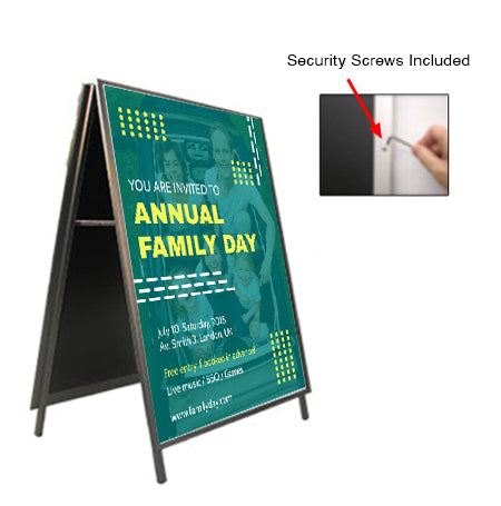 36x42 A-Frame Sign Holder with Security Screws - 1 1/4
