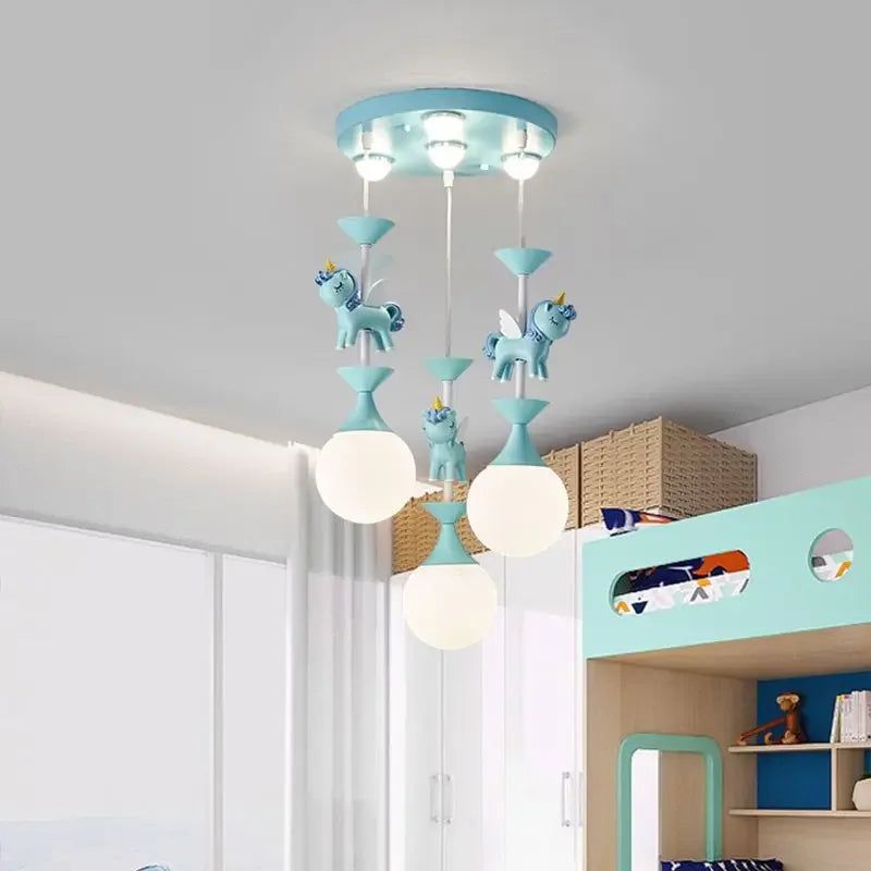 Princess Room Merry Go Round Ceiling Light - Whimsical Carousel-Themed LED Chandelier for Girls' Bedroom Decor | Perfect for Nursery, Kids' Room & Fantasy-Themed Parties