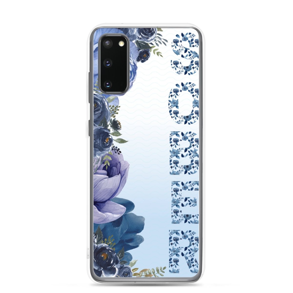 SOBER Moody Chinoiserie Samsung Phone Case - Clear Deep Floral Design Protective Cover for Galaxy S23/S22/S21 - Perfect for Women's Fashion & Home Decor Style