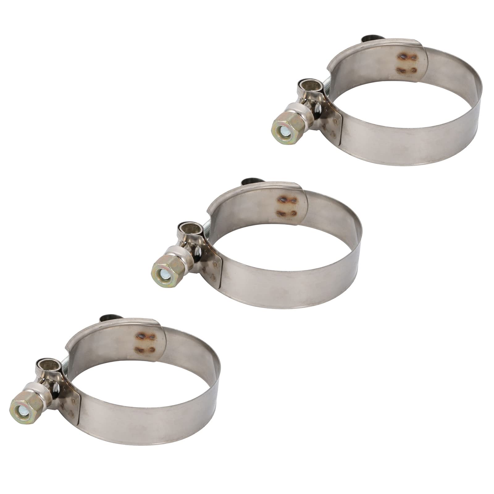 METALLIXITY Stainless Steel T-Bolt Hose Clamps 3-Pack (56mm-64mm/2.2