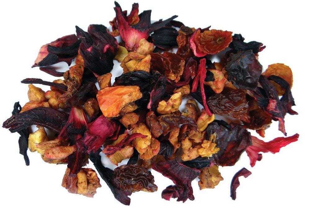 Organic Wild Cherry Hibiscus Herbal Tea - Caffeine Free Loose Leaf Fruit Tea - 1lb (16oz) Bulk - Perfect for Iced Tea, Relaxation & Gift Giving