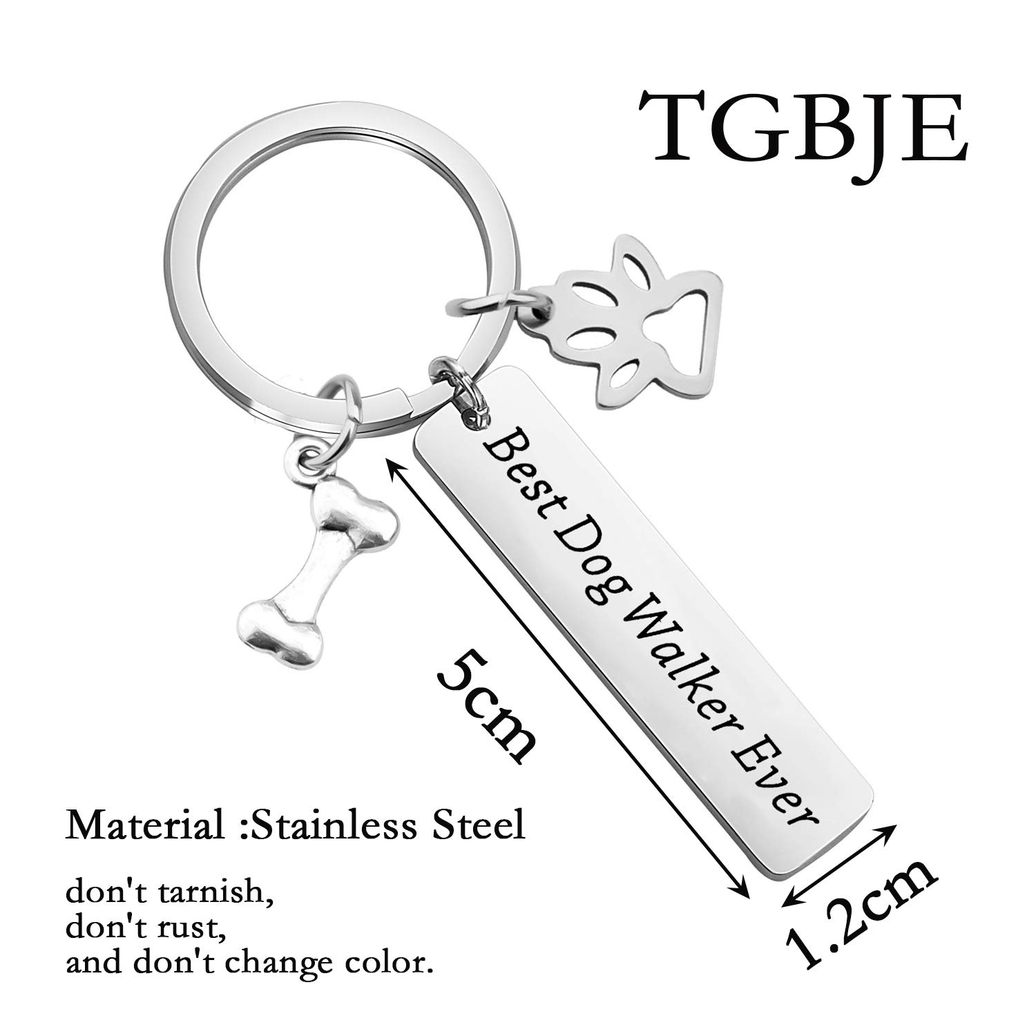 Best Dog Walker Ever Keychain - Personalized Dog Sitter Appreciation Gift for Dog Walking Professionals | Perfect for Thank You Gifts, Farewell Presents & Pet Care Recognition