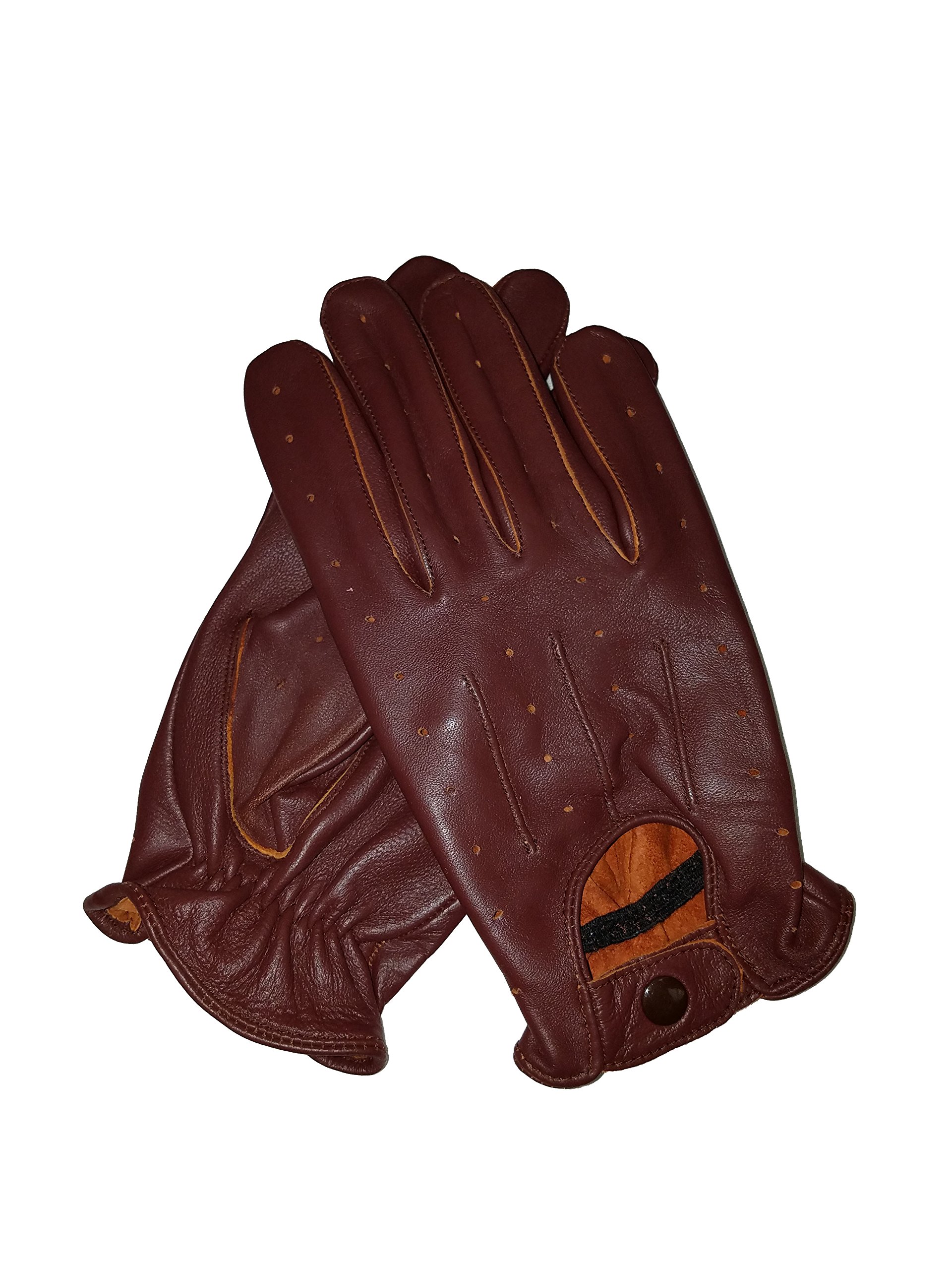 Premium Soft Leather Men's Driving Gloves - Stylish Winter Fashion Accessory for Commuting & Road Trips