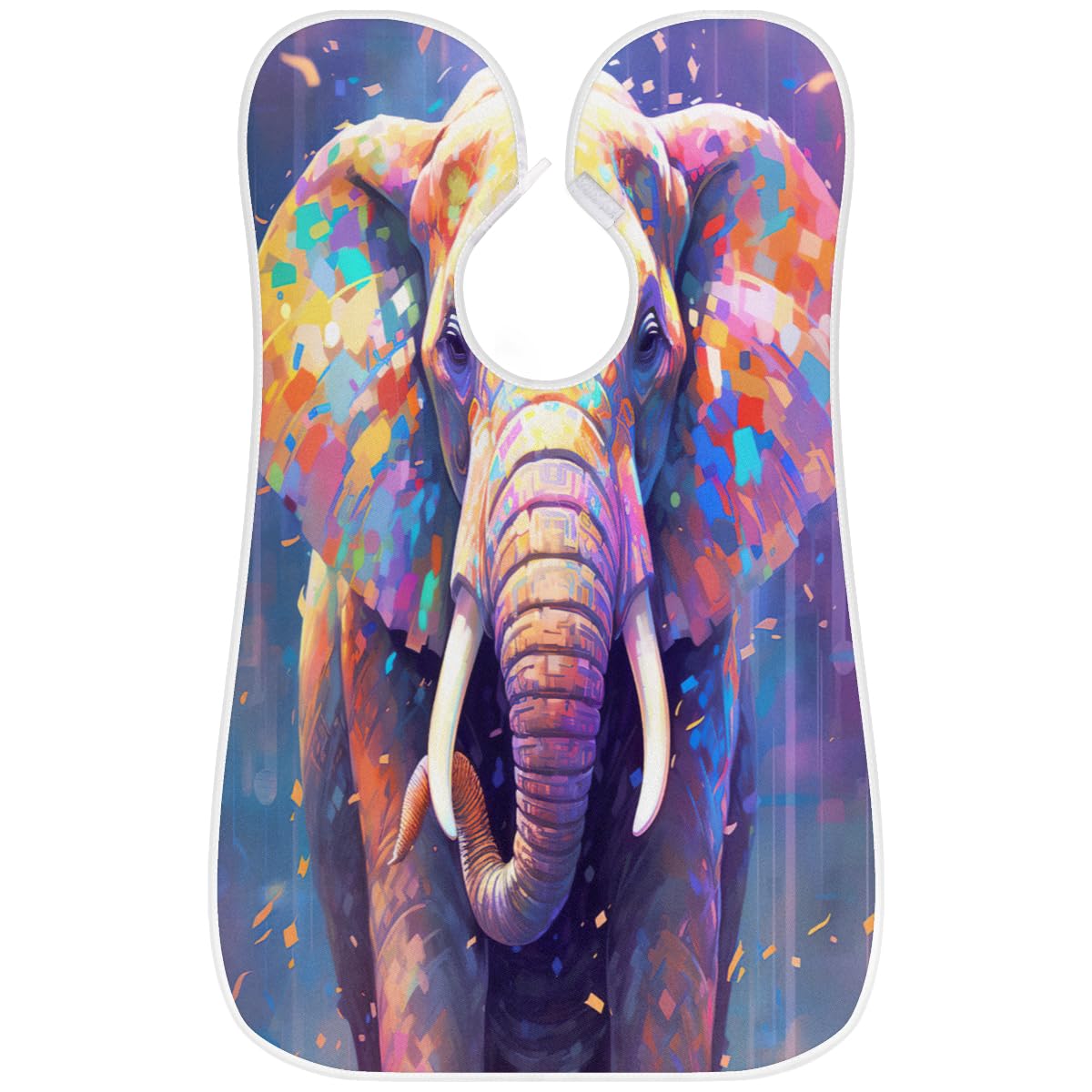 Colorful Animal Elephant Beard Shaving Bib for Men - Waterproof Hair Dye Apron & Makeup Cape for Barber Stylists - Sink Hair Catcher & Beard Trimming Accessories - Perfect for Home Grooming & Salon Use