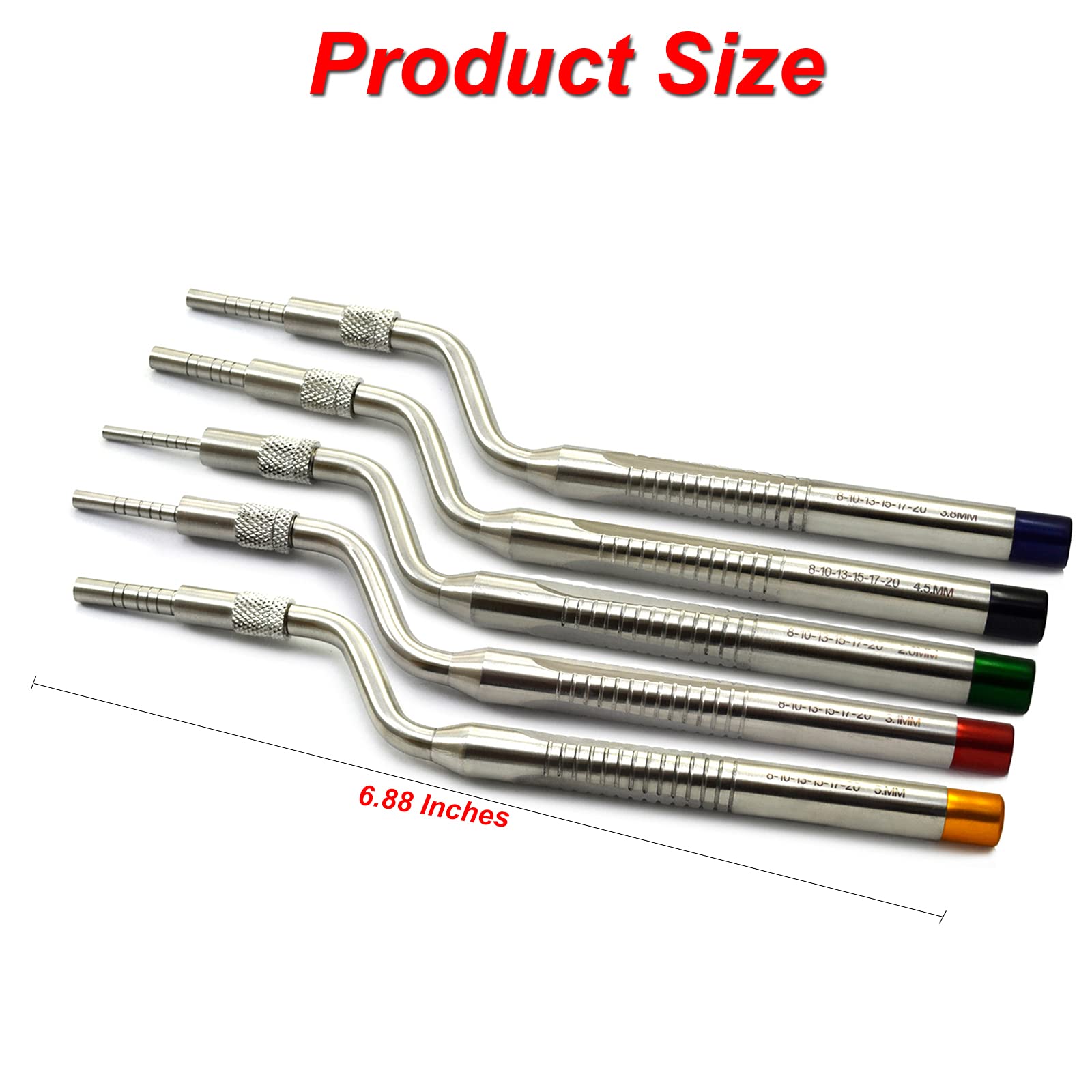 Professional Dental Osteotome Periotome Set - Curved Luxating Elevator for Implant Surgery, Orthodontic PDL Teeth & Root Extraction | Surgical Dental Instruments for Dentists & Oral Surgeons | Perfect for Dental Clinics & Oral Procedures
