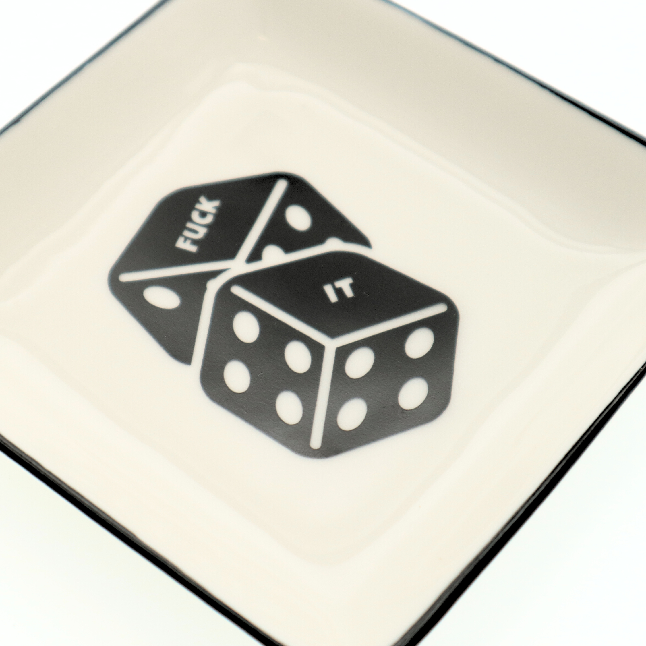 Fuck It Dice Square Trinket Tray - Unique Resin Dice Holder for Tabletop Games, Jewelry Organizer & Home Decor | Perfect for D&D, Poker Nights & Gift Giving