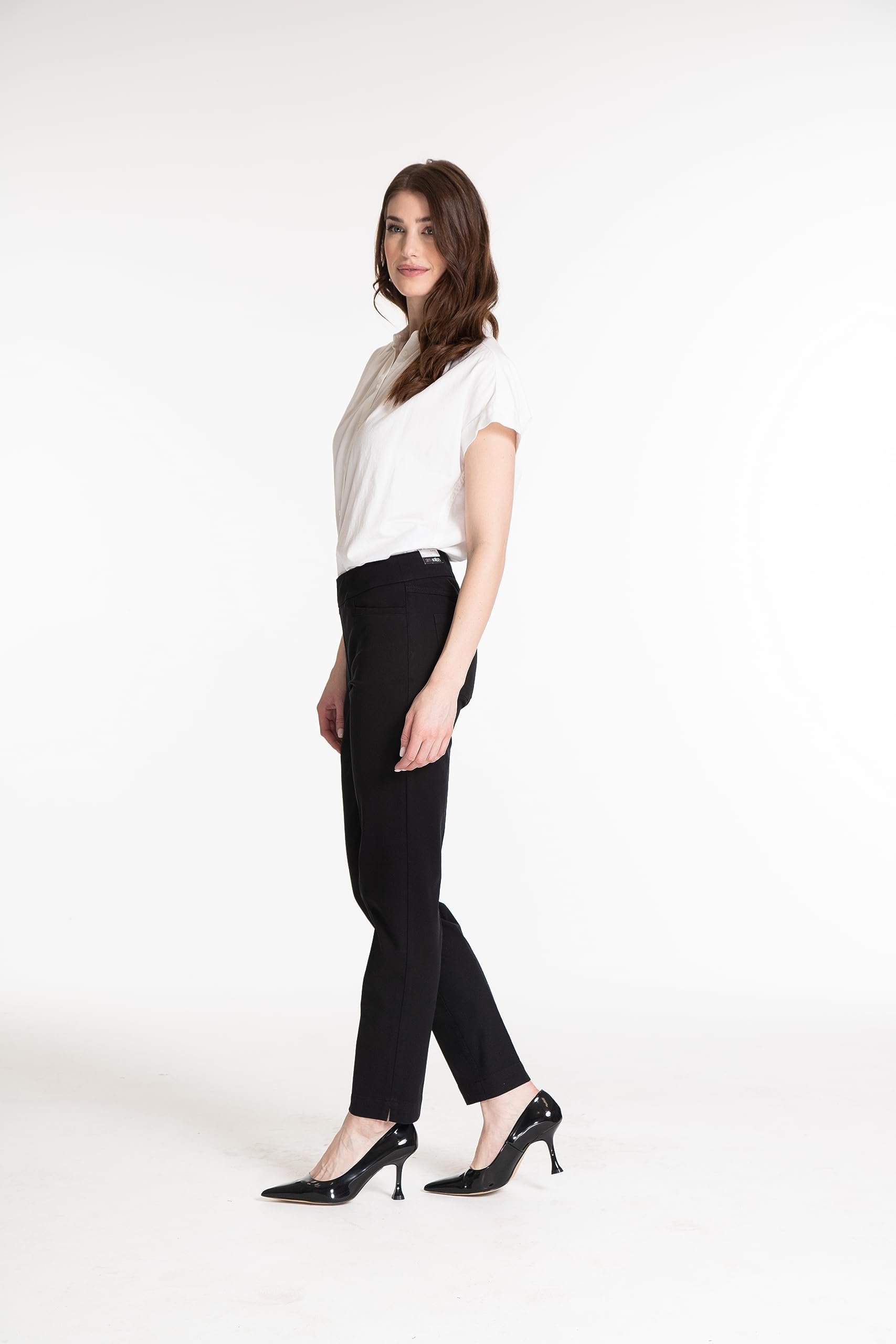 SLIM-SATION Women's Ankle Pants - Stretch Pull-On for Work & Travel