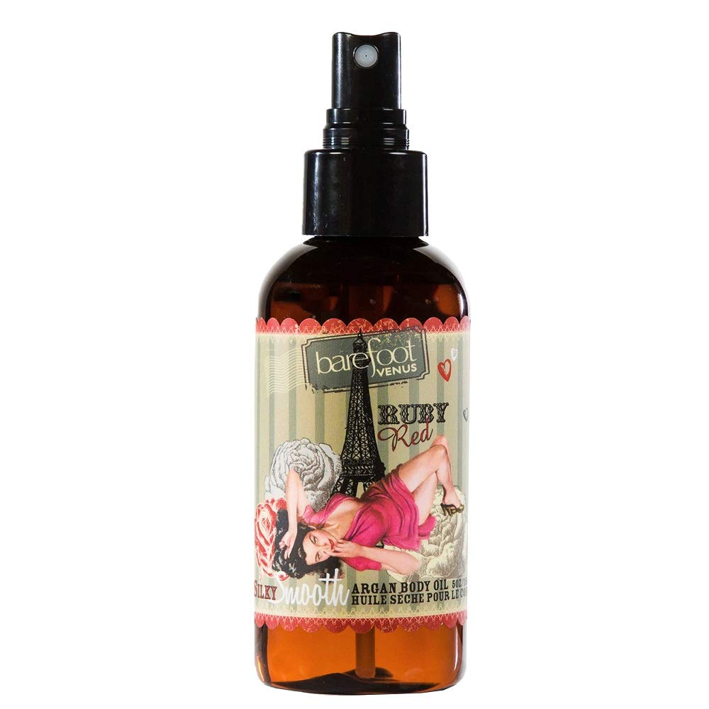 Pure Moroccan Argan Oil for Skin & Hair - 120ml Ruby Red Bottle | Hydrating, Nourishing & Anti-Aging Body Oil | Perfect for Dry Skin, Hair Care & Massage Therapy