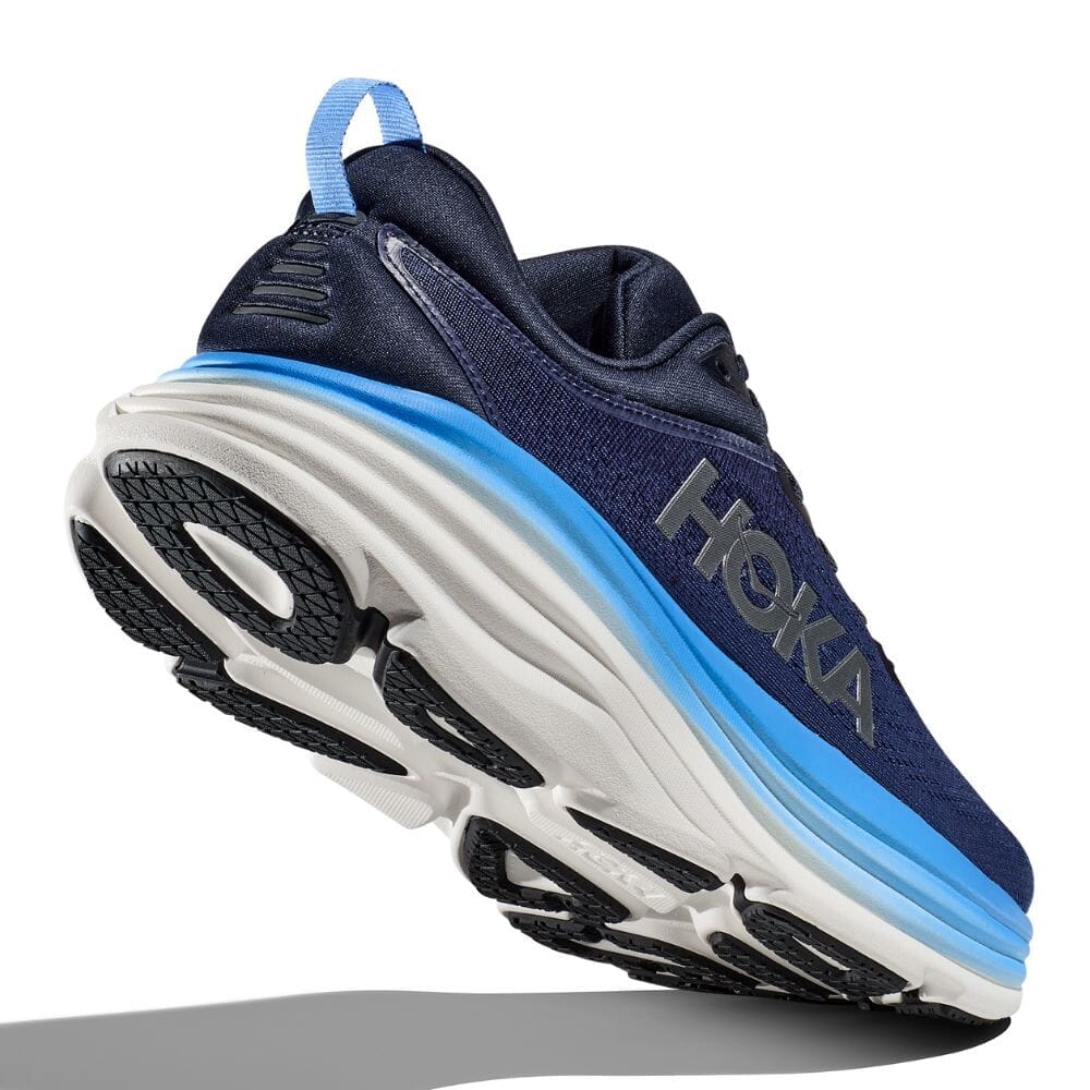 Hoka Men's Bondi 8 Running Shoes - Lightweight Cushioned Sneakers for Marathon, Jogging & Walking - Breathable Mesh Upper with Maximum Support & Comfort