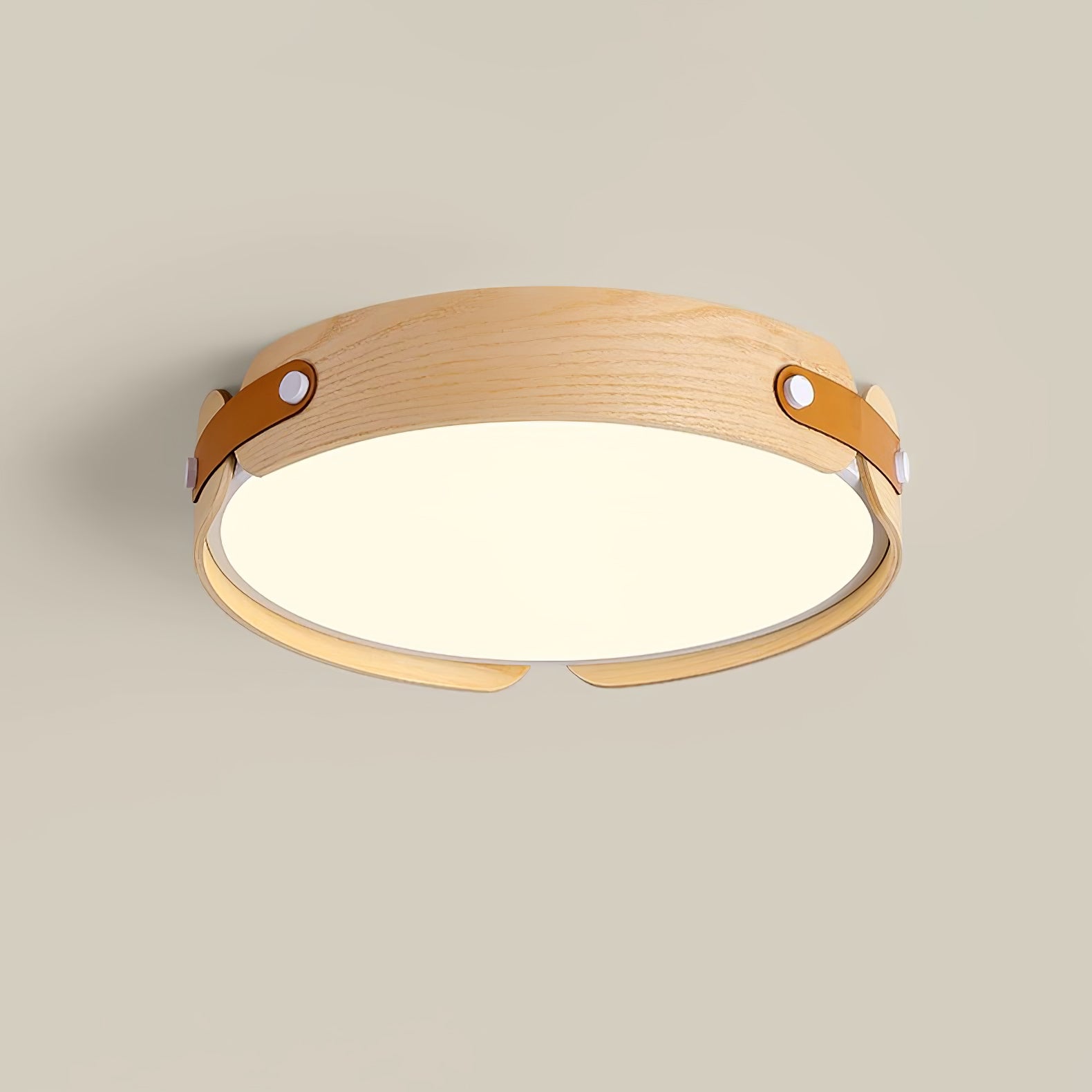 Aiwen Modern Wood Ceiling Light Fixture - Handcrafted Wooden Pendant Light for Living Room, Bedroom, Kitchen & Dining Room - Warm Ambient Lighting for Home Decor