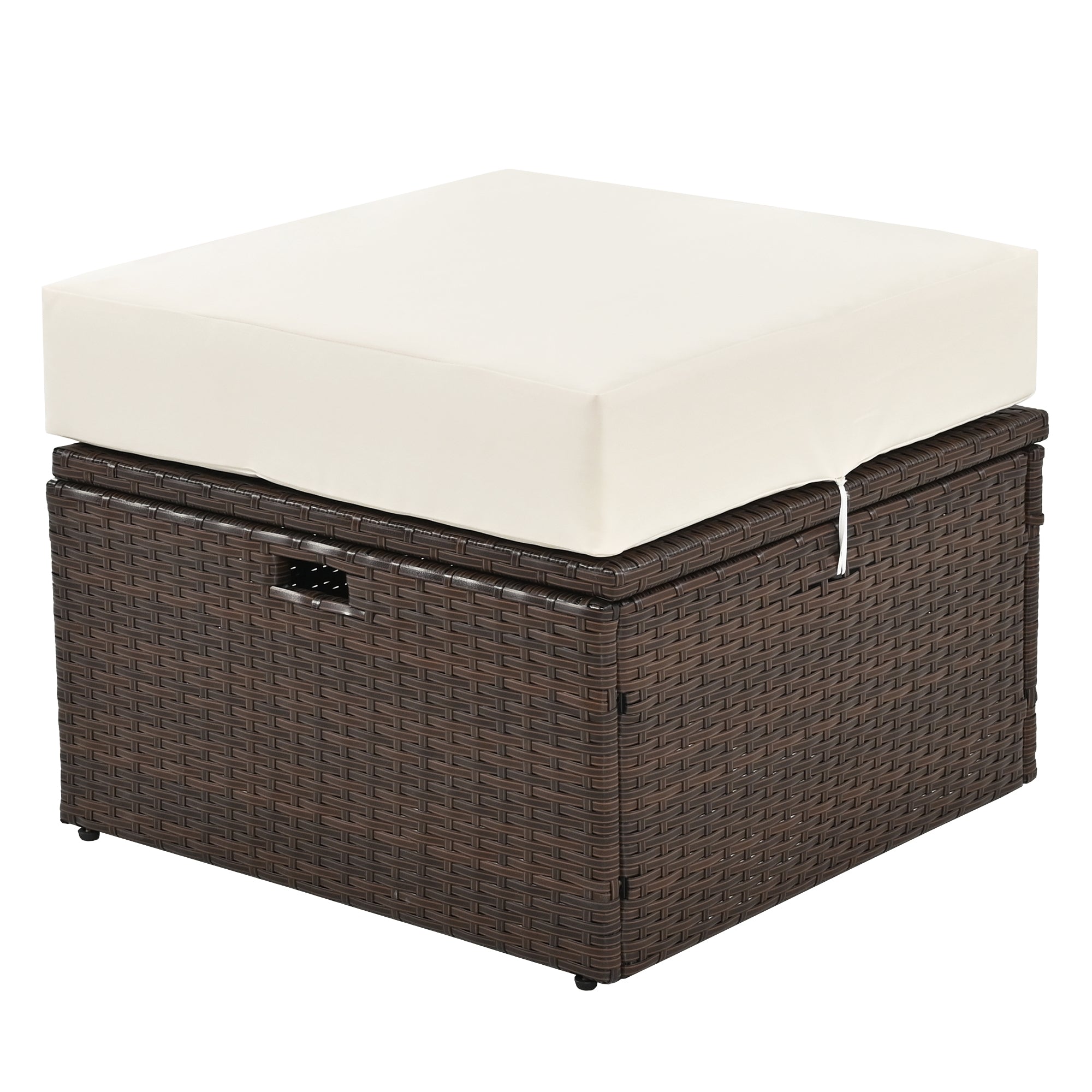 2 Seater Outdoor Patio Daybed with Foldable Awning & Cushions - Double Loveseat Sofa Set for Garden, Balcony, Poolside - Perfect for Relaxing, Sunbathing & Outdoor Lounging (Beige)