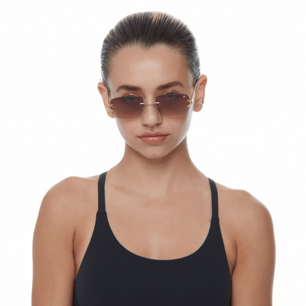 24KT Gold Rimless Drill Mount for Glasses - Premium Eyewear Accessory for Bal Harbour Style | Perfect for Reading, Driving & Fashion