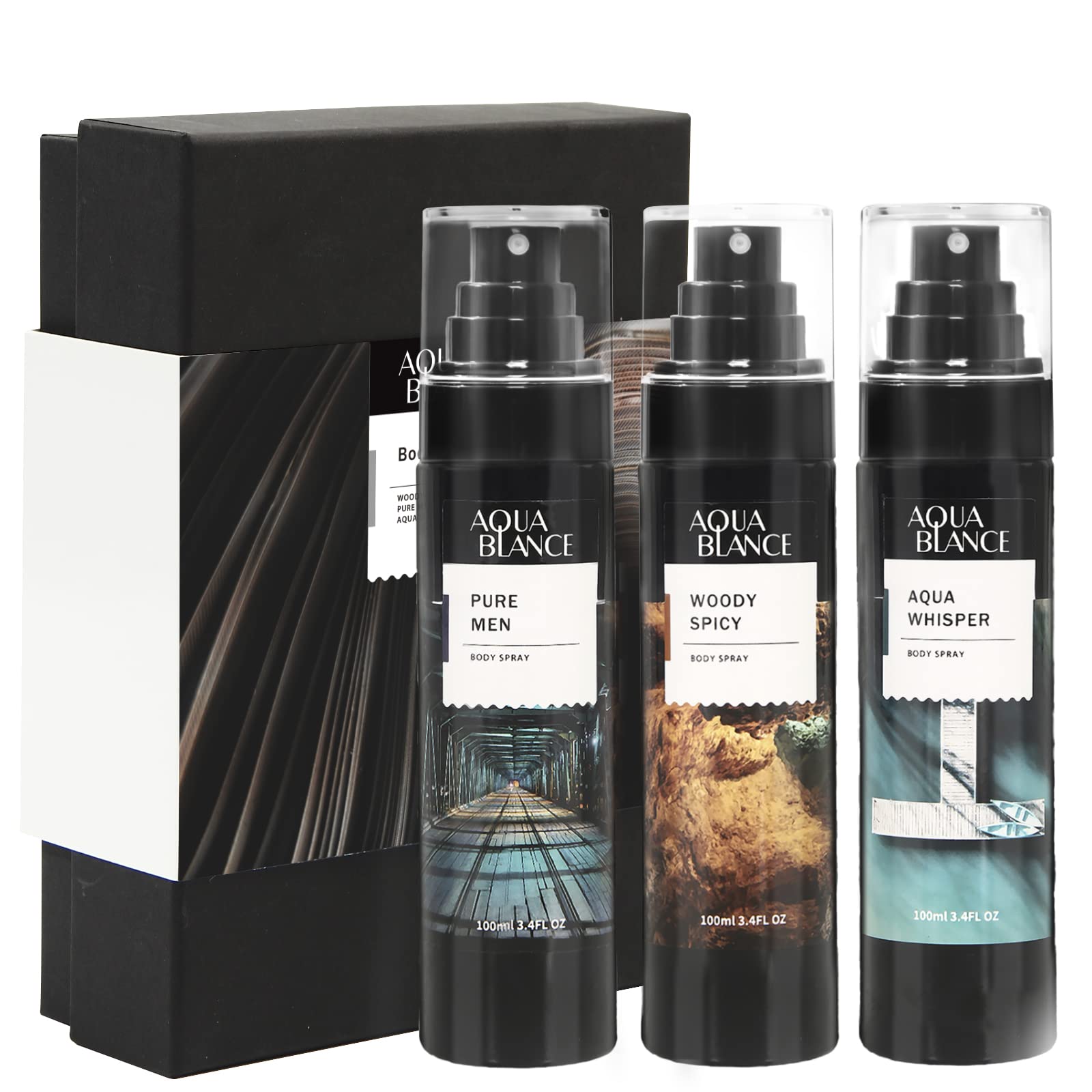 Men's Deodorizing Body Spray - 3 Pack (3.4 Fl Oz Each, Total 10.2 Fl Oz) | Refreshing Fragrance Mist for Daily Use, Gym & Outdoor Activities