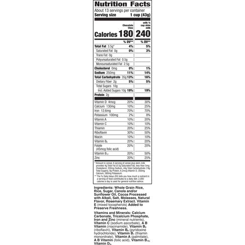 Gluten Free Chocolate Chex Cereal - Whole Grain Breakfast Cereal, Family Size 20.3 oz - Perfect for Quick Breakfasts, Snacks & Family Gatherings