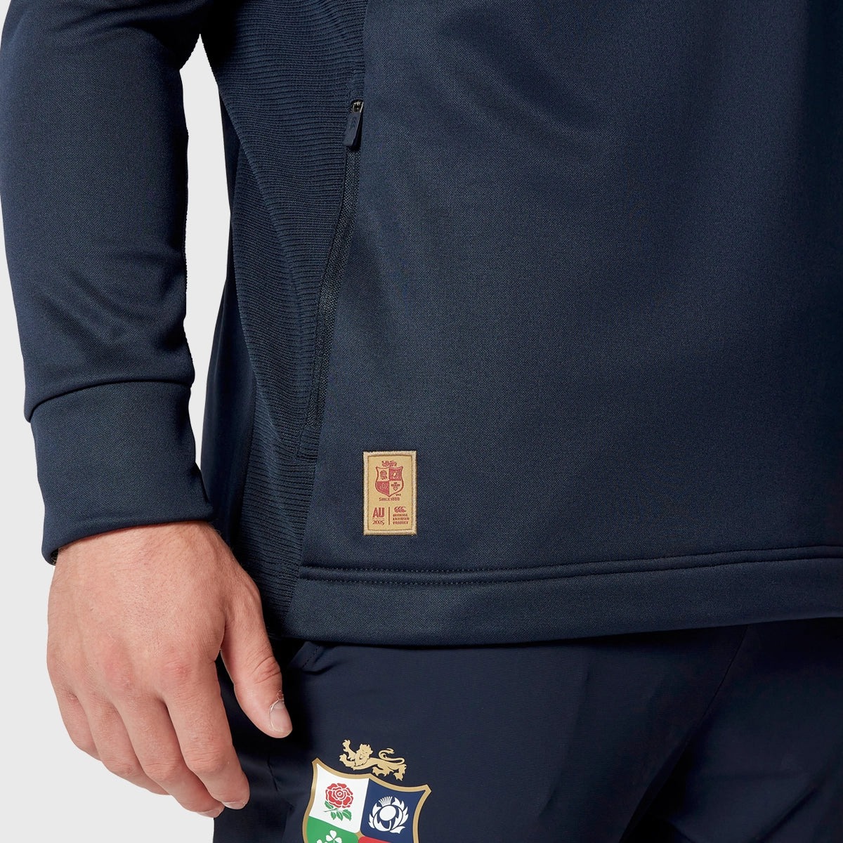 Canterbury British & Irish Lions Men's 1/4 Zip Hoody Navy - Rugby Training & Casual Wear for Fans