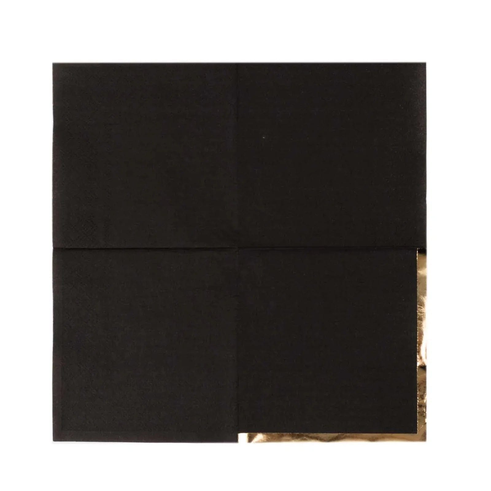 50 Soft 2-Ply Disposable Dinner Cocktail Napkins with Gold Foil Edge - Elegant Party Tableware for Weddings, Events & Home Entertaining
