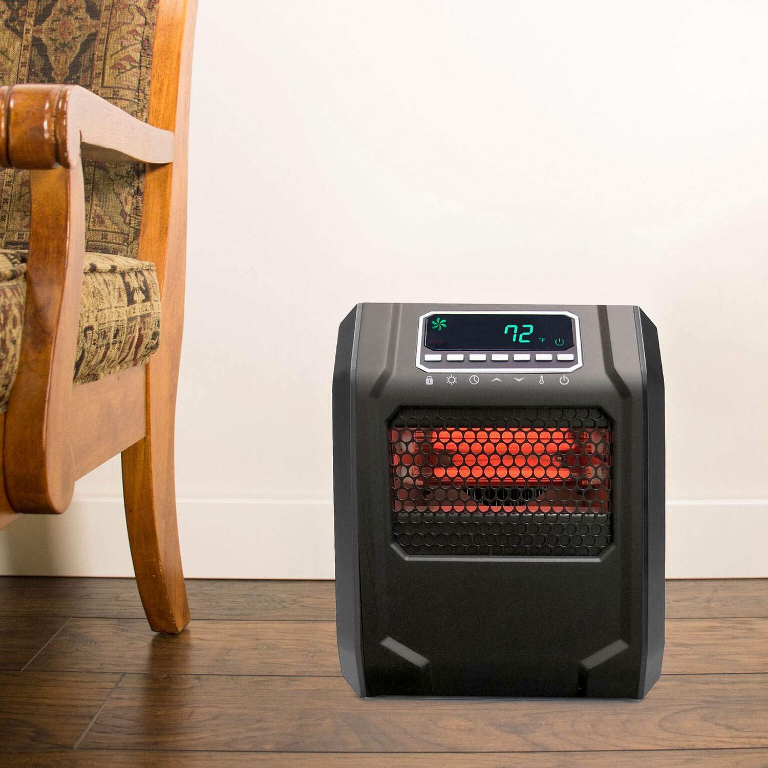 Lifesmart 4-Element Quartz Infrared Space Heater for Large Rooms - 4 Pack - Energy Efficient Indoor Heating for Home, Office & Garage