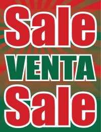 Custom Vinyl Window Sign - Bilingual 'Sale/Venta' for Retail Stores & Businesses - Perfect for Promotions, Clearance Events & Seasonal Discounts