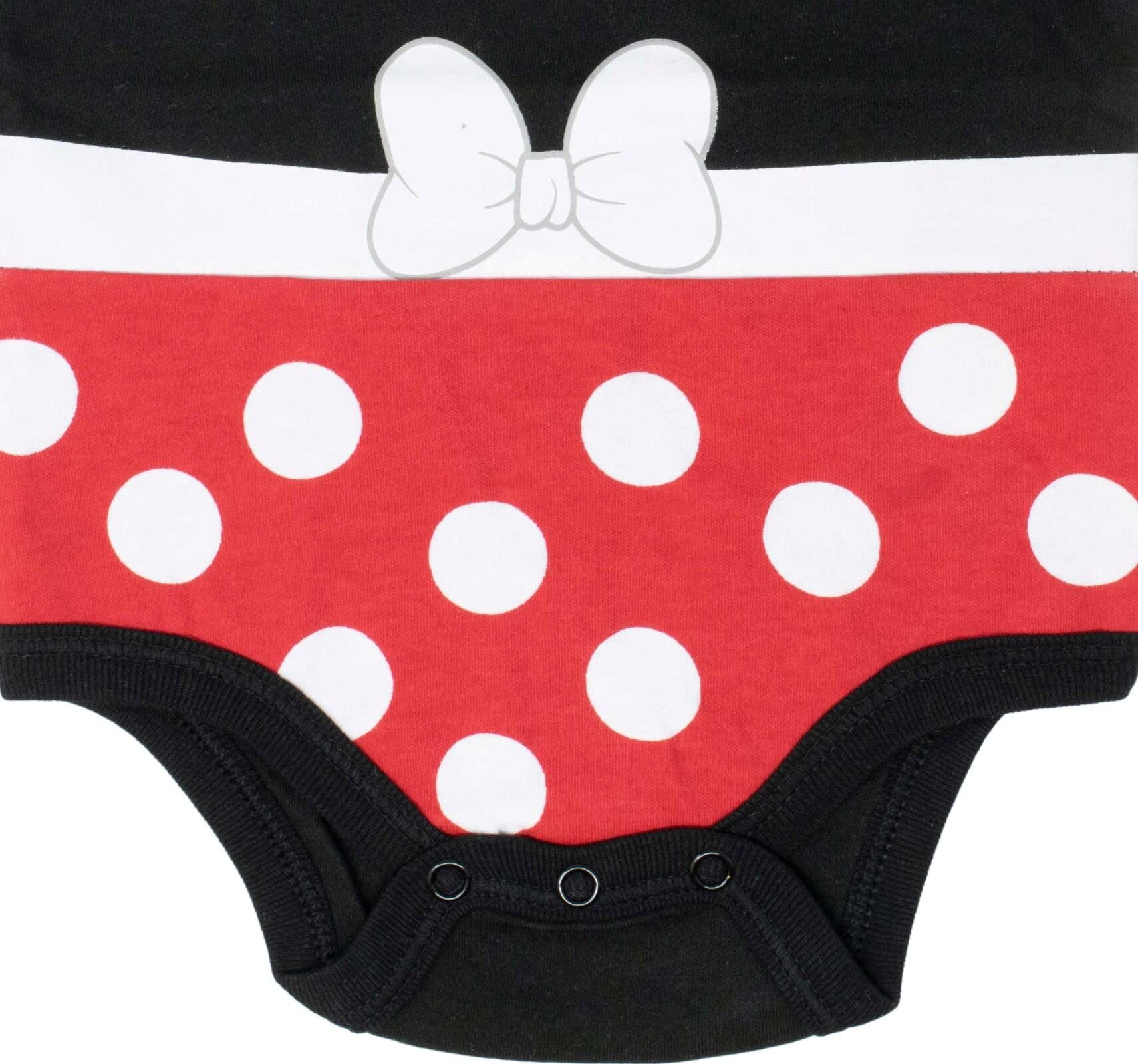 Disney Baby Girls' Minnie Mouse 5-Pack Bodysuits - Soft Cotton Onesies for Infants & Toddlers - Perfect for Playtime, Daycare & Family Outfits