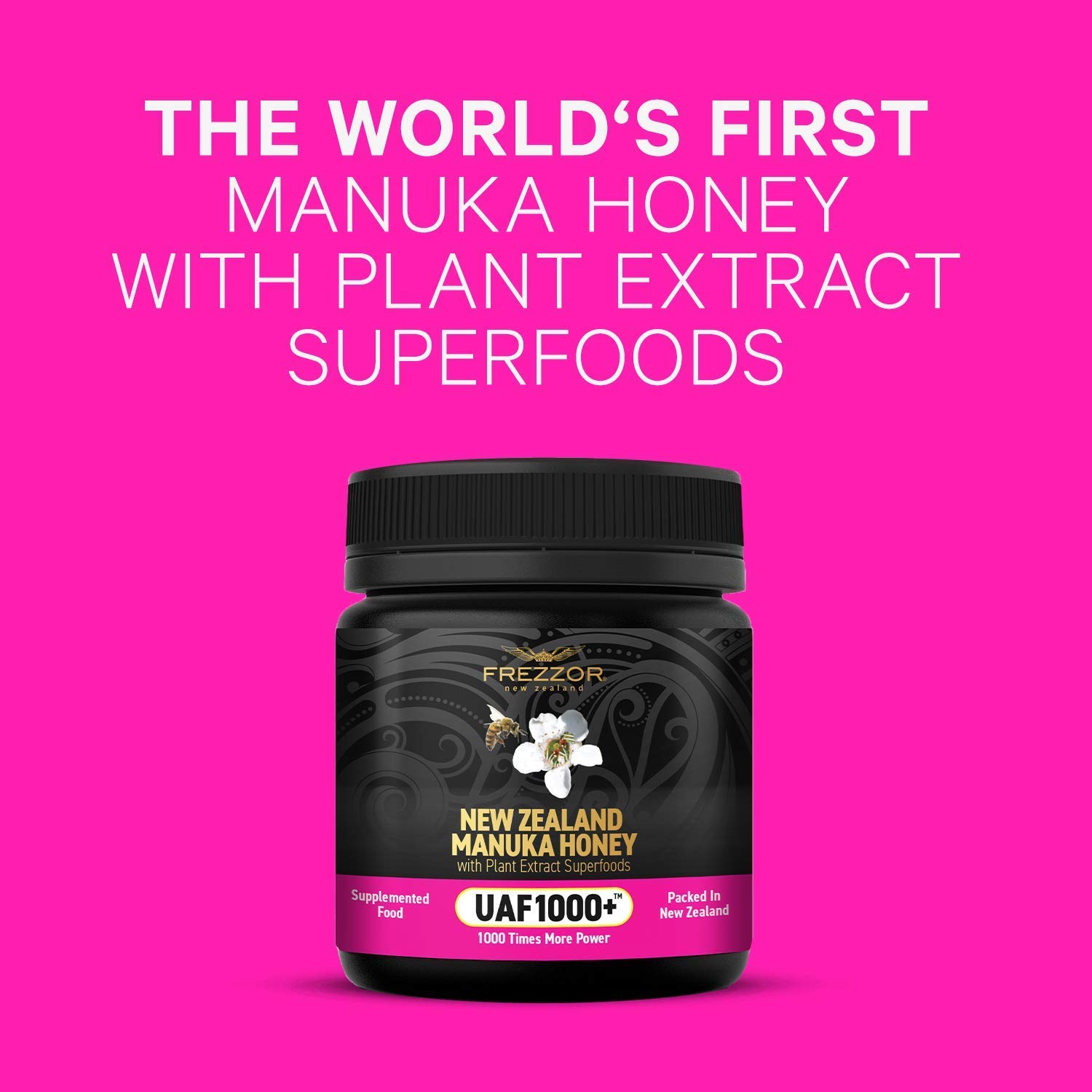 Premium Raw Manuka Honey UAF1000+ from New Zealand - 6x8.8oz Jars of Pure Superfood for Immune Support, Digestion & Skin Health | Perfect for Tea, Toast, Smoothies & Daily Wellness Routine