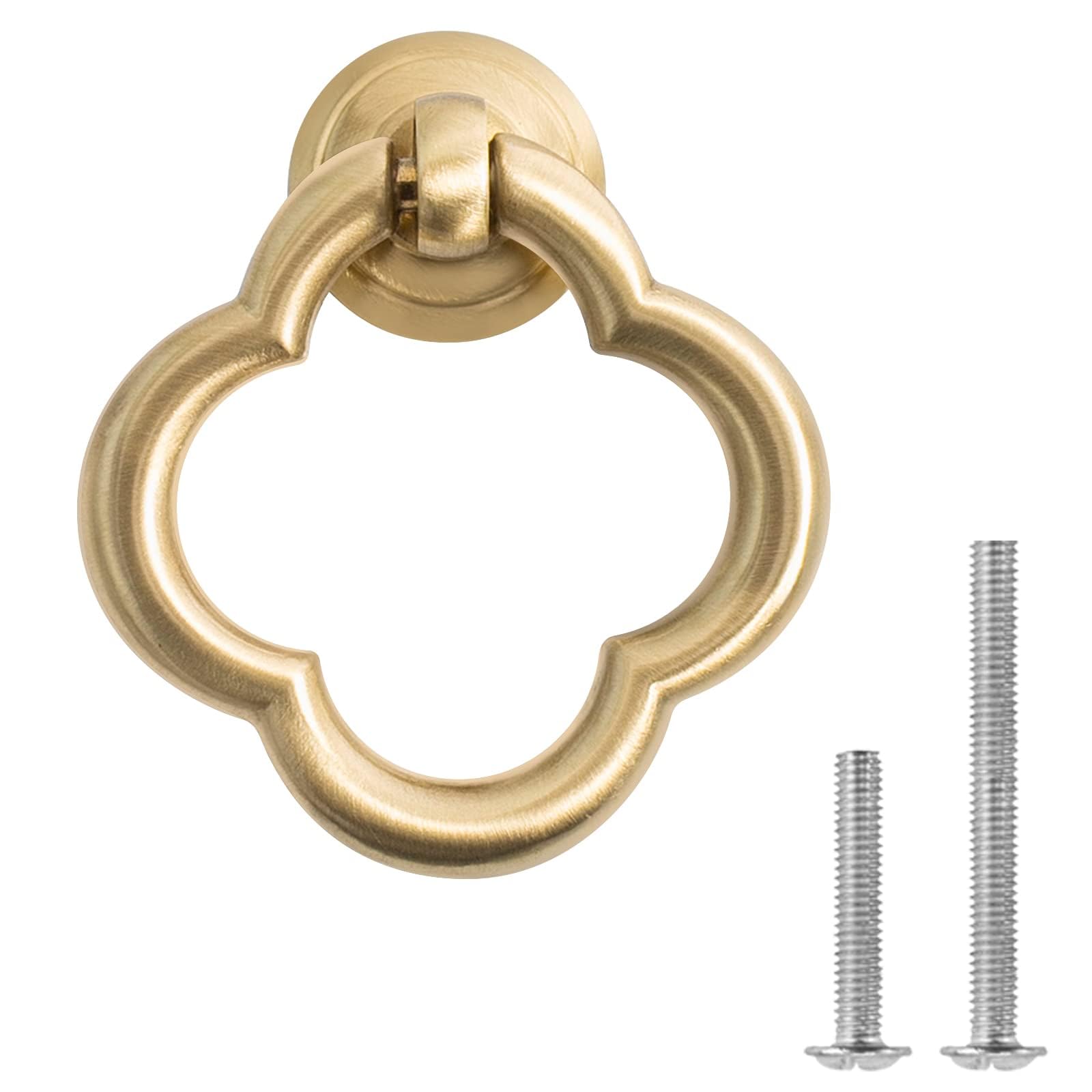 2 Pack 55mm Gold Cabinet Knobs - Zinc Alloy Drawer Handles for Kitchen Cabinets, Dressers & Furniture - Durable & Stylish Hardware for Home Decor & DIY Projects