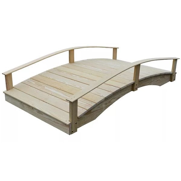 Handcrafted Oriental Garden Bridge - Decorative Asian Wooden Footbridge for Zen Gardens, Ponds & Backyard Landscaping