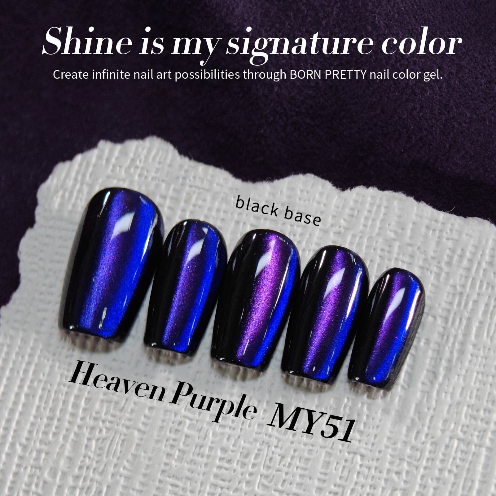 Purple Chameleon Cat Magnetic Gel Polish - MY51 Heaven Purple 15ml Nail Art Kit for Salon & Home Manicure | UV/LED Cured Long Lasting Nail Polish