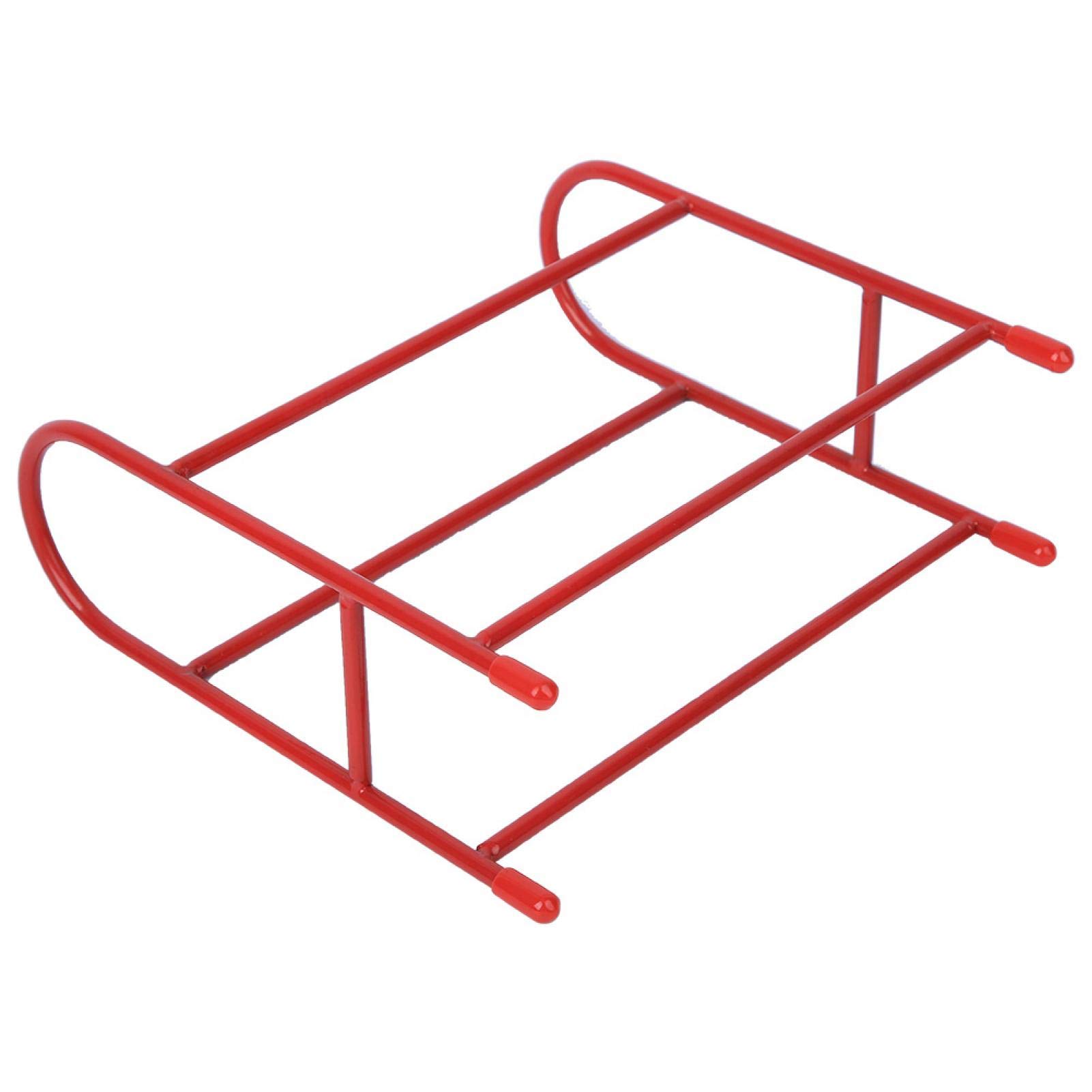 SALUTUYA High-Simulation 1/10 Scale RC Car Tire Storage Rack - Durable Wheel Organizer for Remote Control Vehicles (Red) - Perfect for RC Hobbyists & Organized Garage Storage
