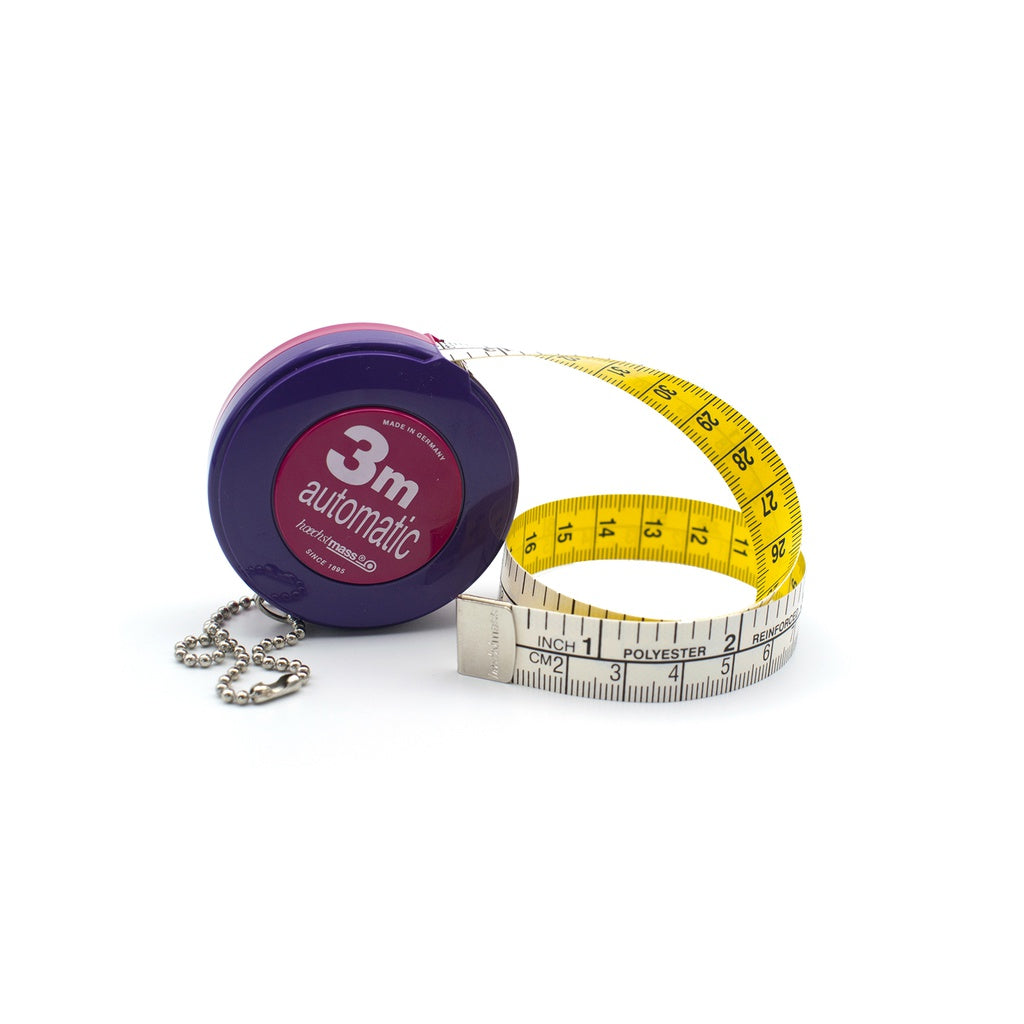 Bohin Pro Retractable Measuring Tape 3m/10ft - High Precision Self-Locking Tape Measure for Sewing, Tailoring, Quilting & DIY Crafts | Perfect for Dressmaking, Fabric Measuring & Home Improvement Projects