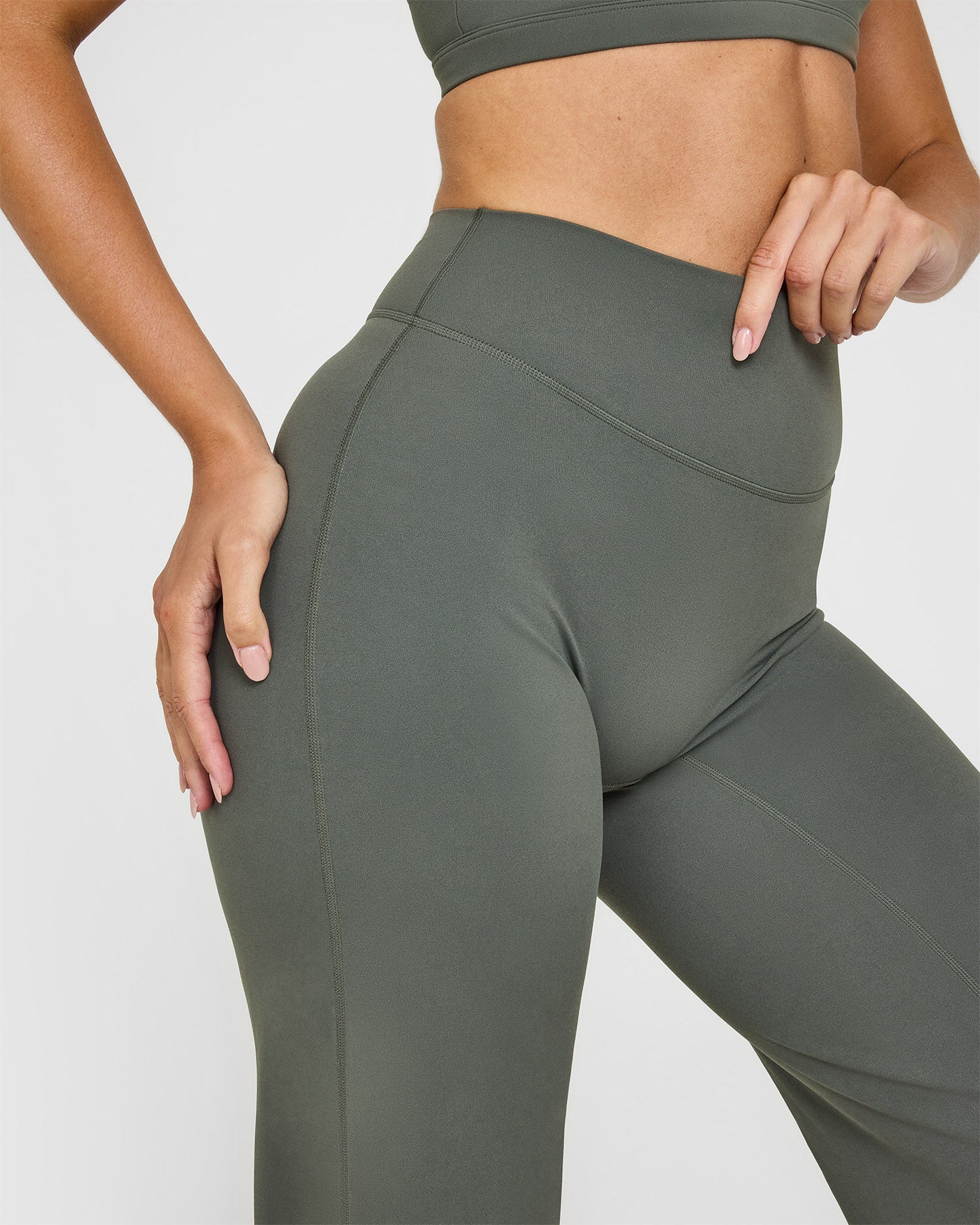 SoftMotion™ Straight Leg Pants for Women - Dark Khaki | Comfortable Stretch Yoga Pants for Workout, Lounge & Everyday Wear