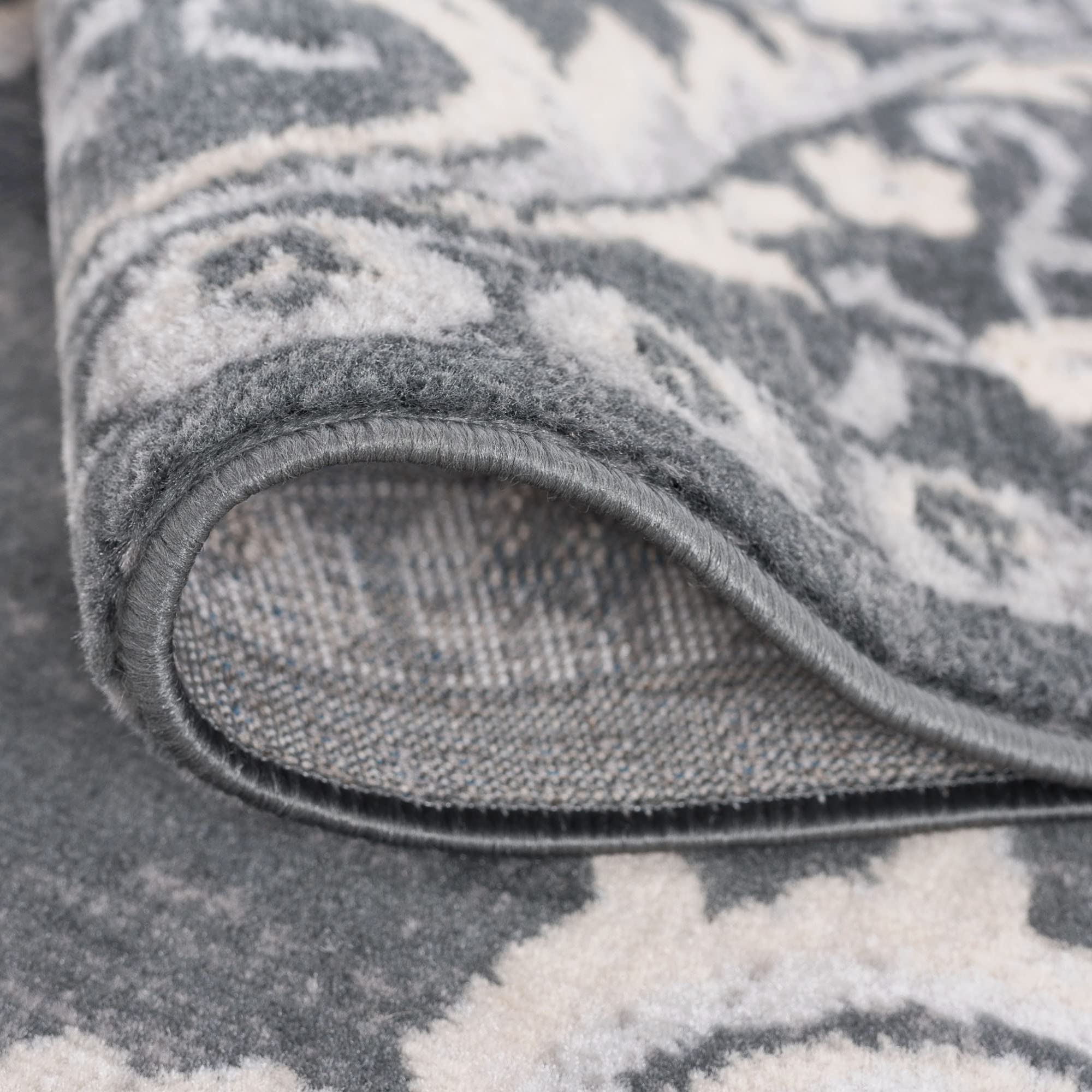 Dark Gray Modern 6ft Round Area Rug - Soft Contemporary Carpet for Living Room, Bedroom, Dining Room & Entryway - Non-Slip Kitchen Floor Mat - Perfect for Home Decor & Cozy Spaces