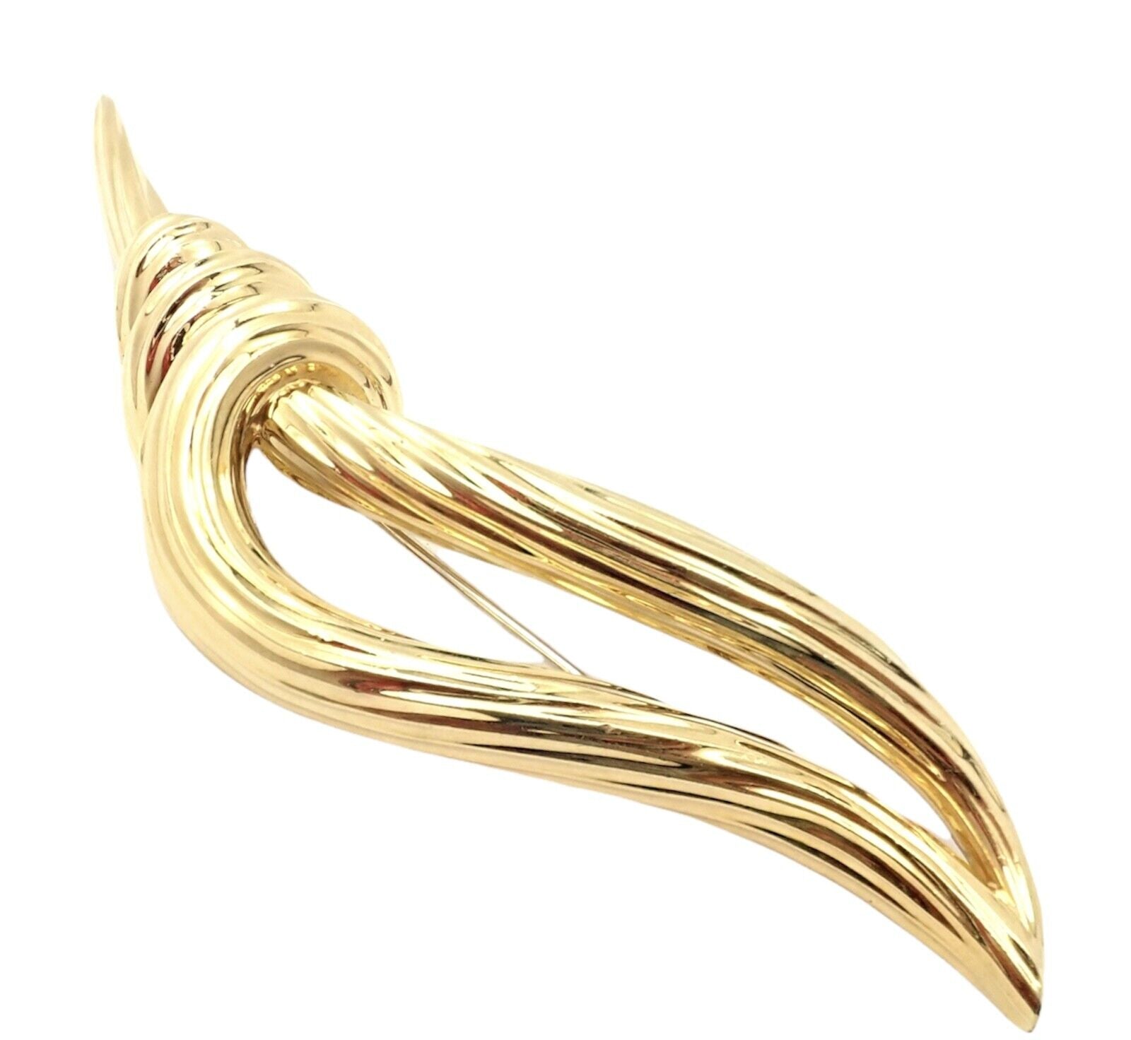 Authentic Henry Dunay 18k Yellow Gold Olympic Torch Pin Brooch - Vintage Collectible Jewelry for Special Occasions & Gift Giving