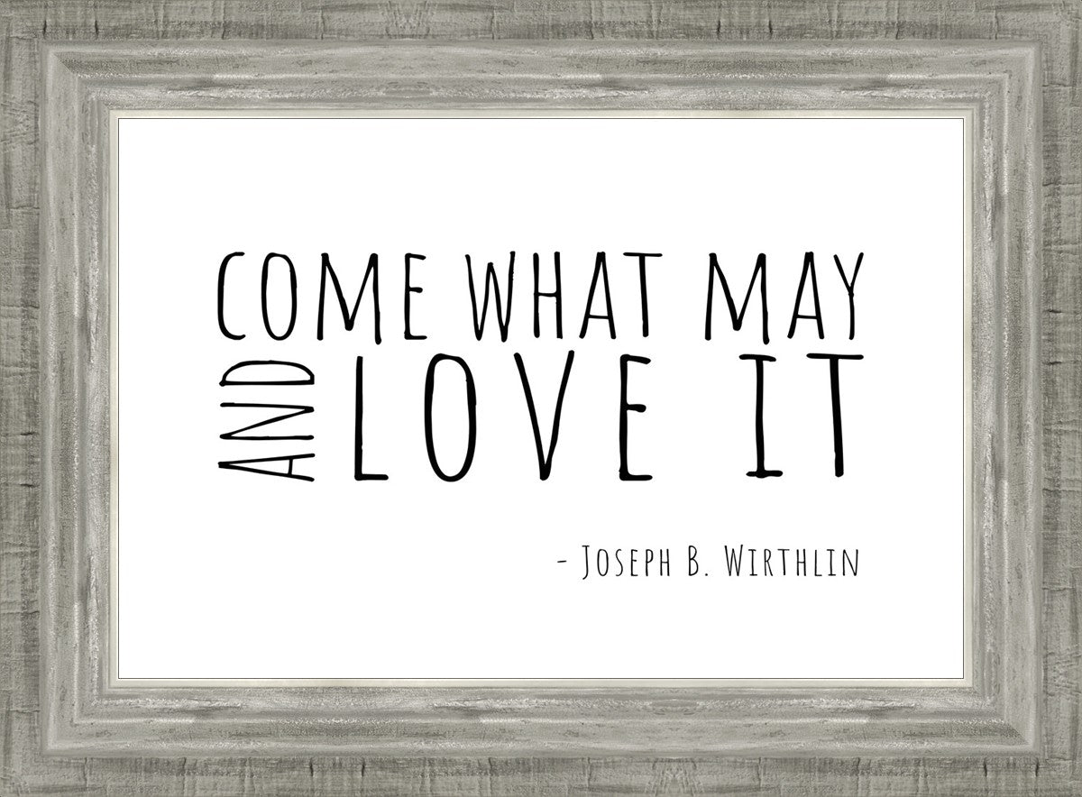 Come What May By Paige Tilly - Inspirational Wall Art Decor for Home, Office & Gift Giving | Motivational Quote Print for Living Room, Bedroom & Workspace