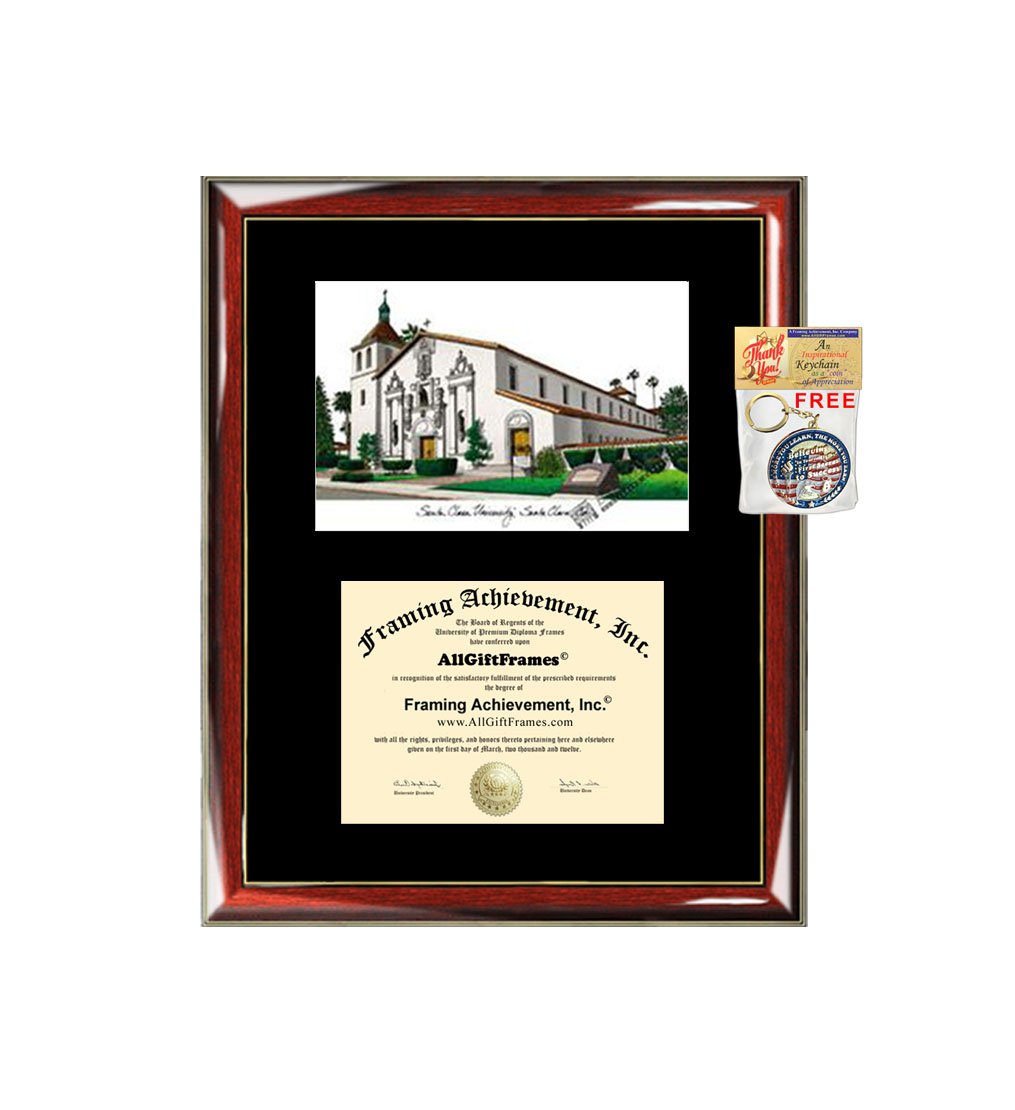 Santa Clara University Diploma Frame - SCU Graduation Degree Display with Black Mat - Premium Framed Plaque for Graduates - Perfect Wall Decor for Office, Home or Dorm Room
