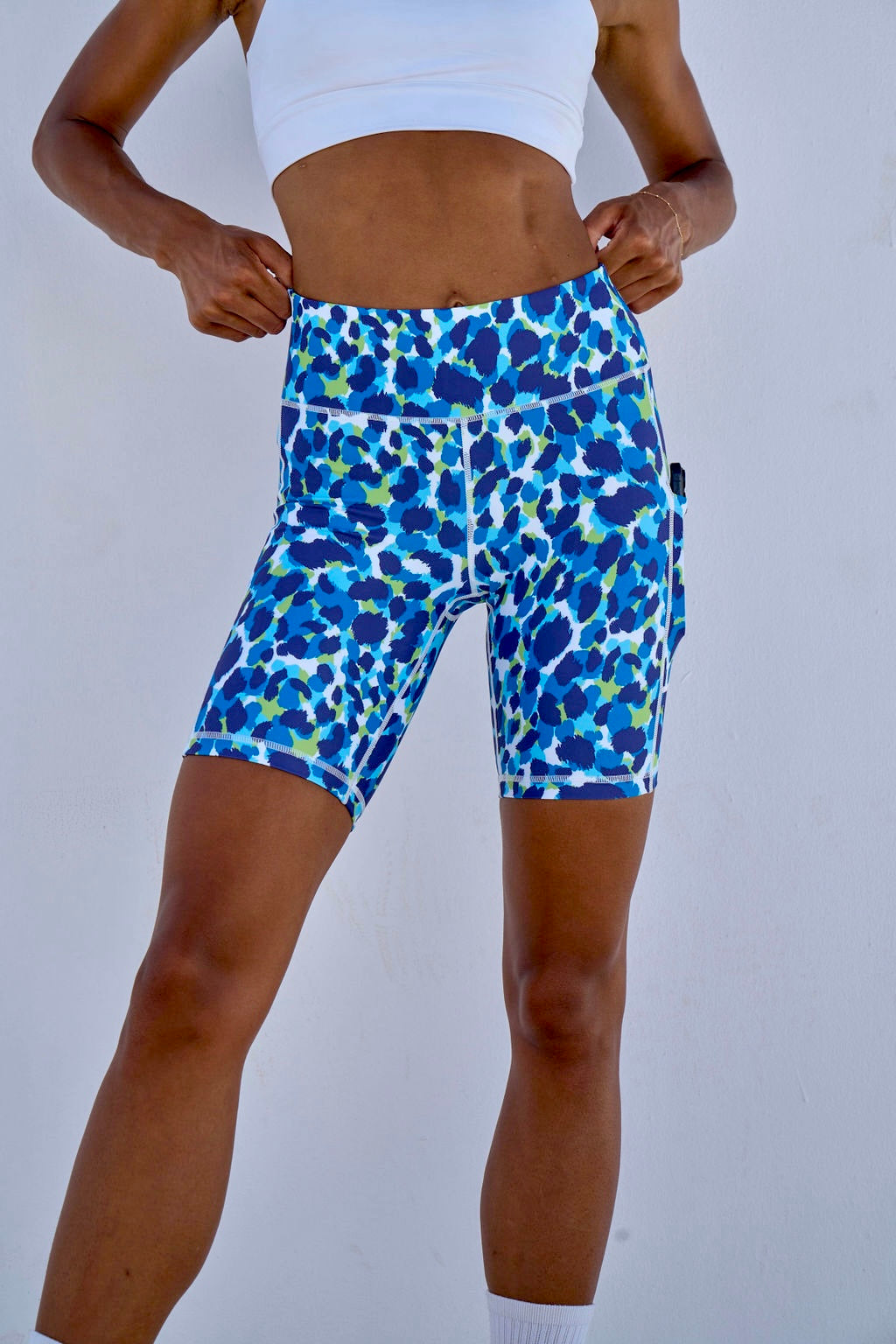 Blue Wild Biker Shorts 8
