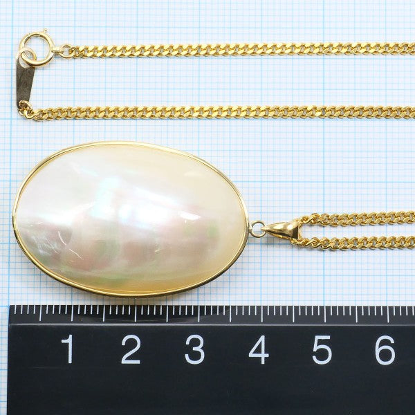 18K Yellow Gold Semi-Round Pearl Necklace – Elegant & Timeless Jewelry for Women | Perfect for Weddings, Parties & Special Occasions