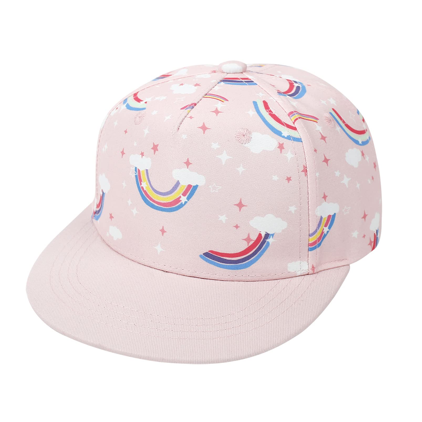 SEAUR Adjustable Kids Baseball Cap - UV Protection Sun Hat for Toddlers Boys & Girls 2-8 - Flat Brim, Printing Design - Perfect for Outdoor Play, Beach, Summer, Sports, Park & Family Outings - Lightweight & Breathable for All-Day Comfort
