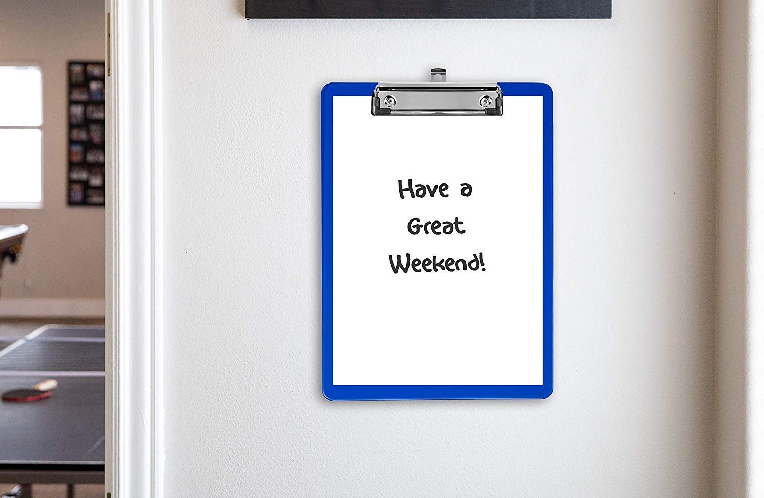 Blue Plastic Clipboard with Low Profile Clip (Pack of 12) - Letter Size Flat Clip Clipboard, A4 Acrylic Clipboard for School, Office & Home Use | Back to School Supplies, College Essentials & Work Organization