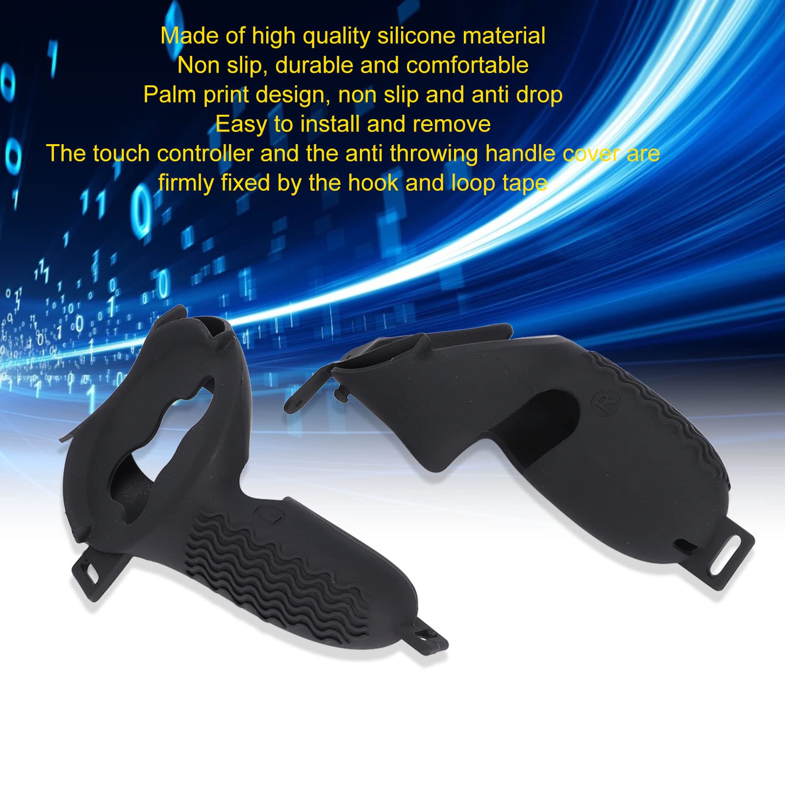 Kelepu VR Controller Silicone Cover with Adjustable Wrist Strap for Gaming & VR Experience
