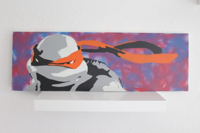 Lucas Raynaud Ninja Turtles Painted Canvas Wall Art - Teenage Mutant Ninja Turtles TMNT Themed Home Decor for Living Room, Bedroom & Office