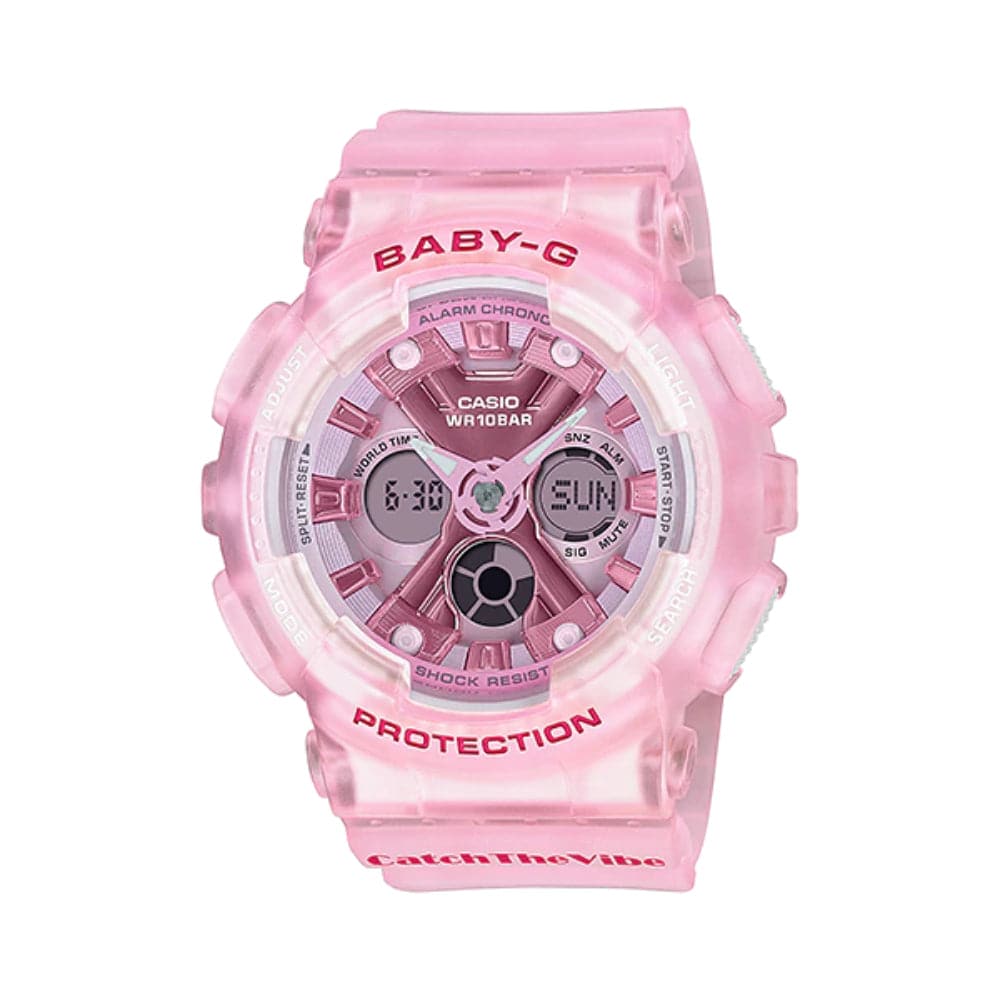 CASIO BABY-G BA-130CV-4ADR Pink Resin Strap Women's Digital Sport Watch - Waterproof, Shock Resistant for Running, Swimming & Outdoor Activities