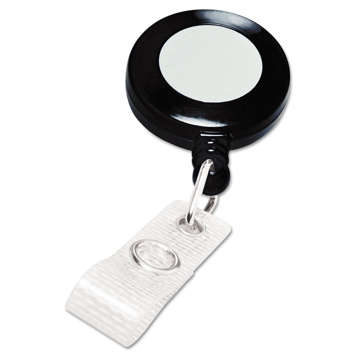 Retractable Name Badge Reel with Clip - 3 Feet Extension Cord - Black (25 Pack) - Ideal for Conferences, Events & Office ID Cards