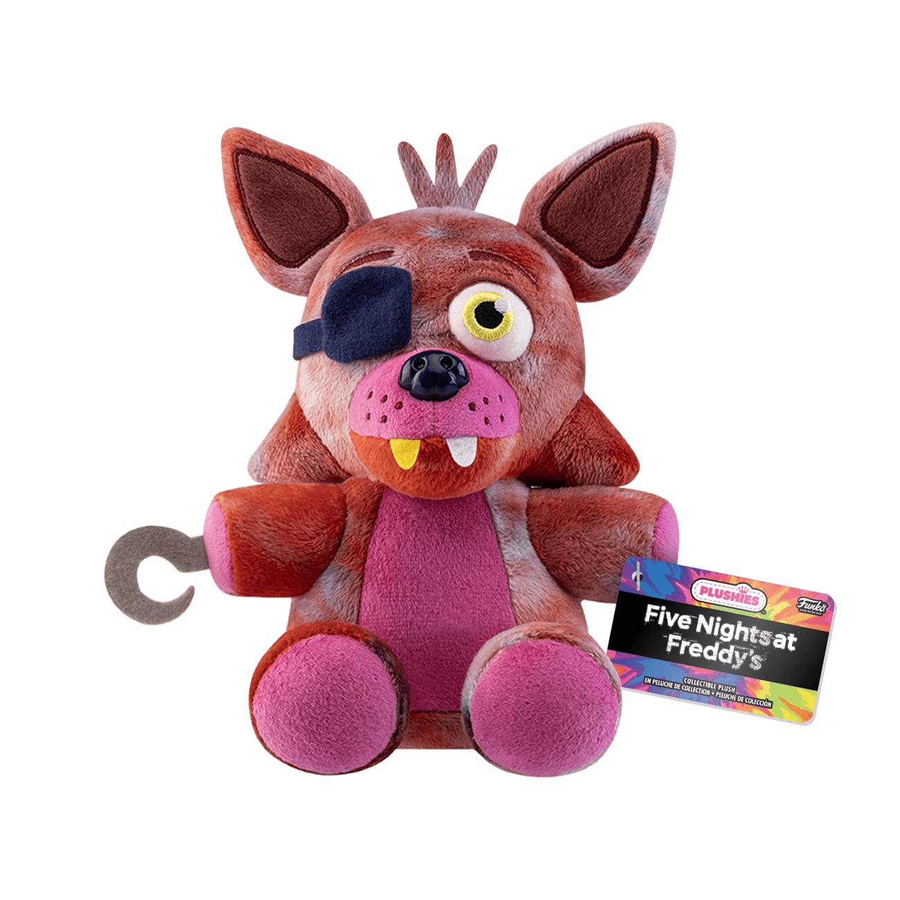 Funko Plush Five Nights at Freddy's (FNAF) Tie-Dye 5-Pack - Freddy, Bonnie, Chica, Foxy & Funtime Foxy Stuffed Animals | Collectible Plush Toys for FNAF Fans, Birthday Gifts & Room Decor