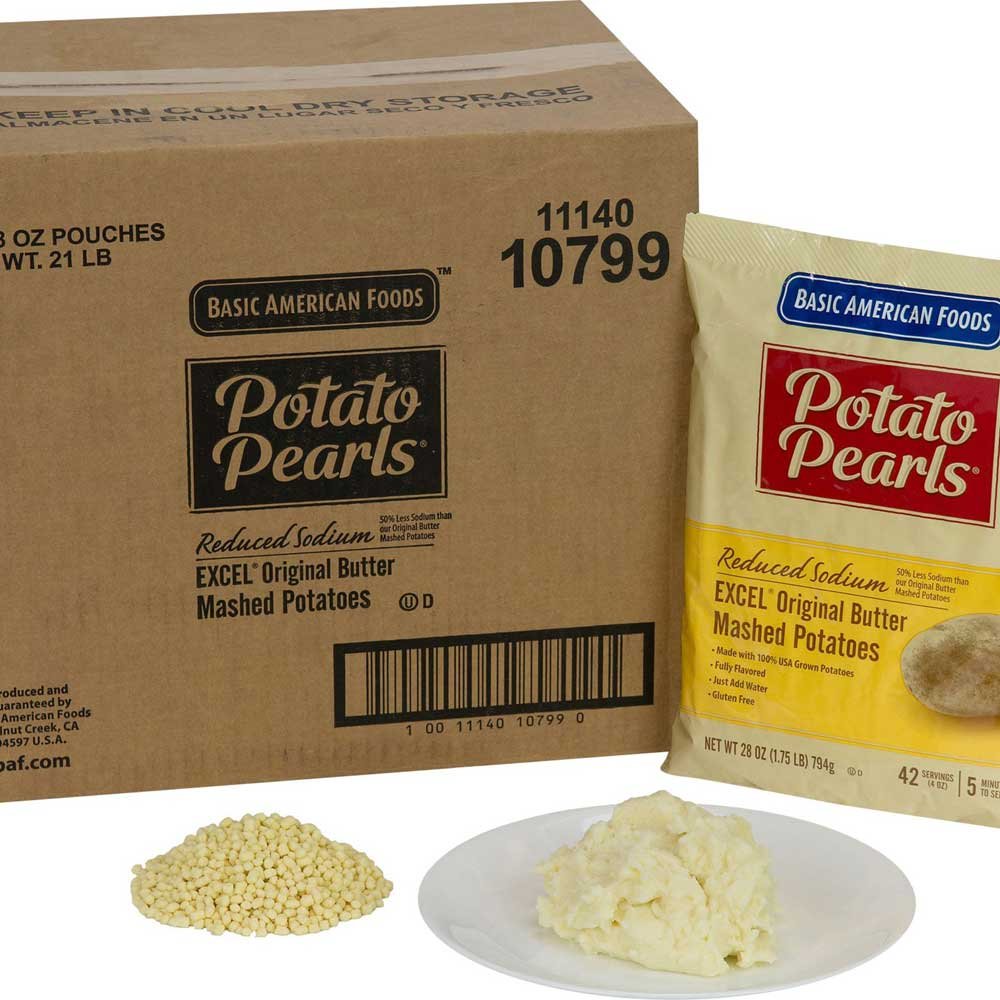 Excel Original Butter Mashed Potatoes 28oz (Pack of 12) | Creamy Instant Mashed Potato Mix | Perfect for Family Dinners, Holiday Meals & Quick Side Dishes