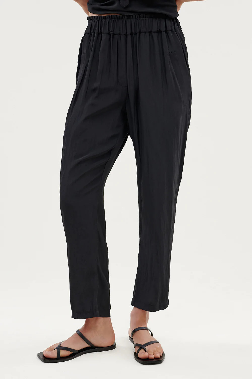 Ena Pant Coal - Stylish Women's High-Waist Pants for Casual & Office Wear | Perfect for Work, Travel & Everyday Comfort
