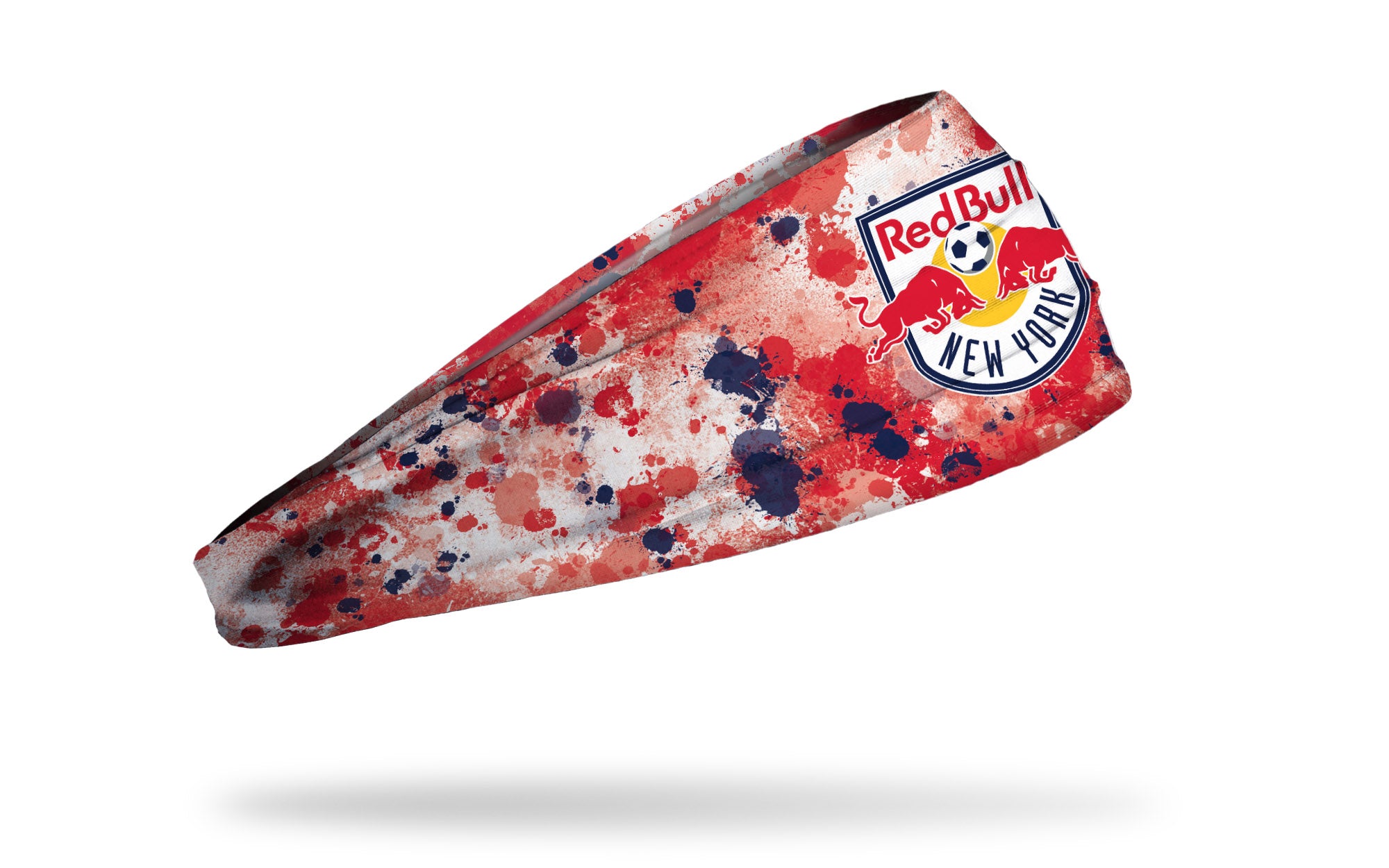 New York Red Bulls Splatter Big Bang Lite Headband - Adjustable Sports Headband for Running, Soccer & Workouts - Sweat-Wicking & Breathable for Men & Women