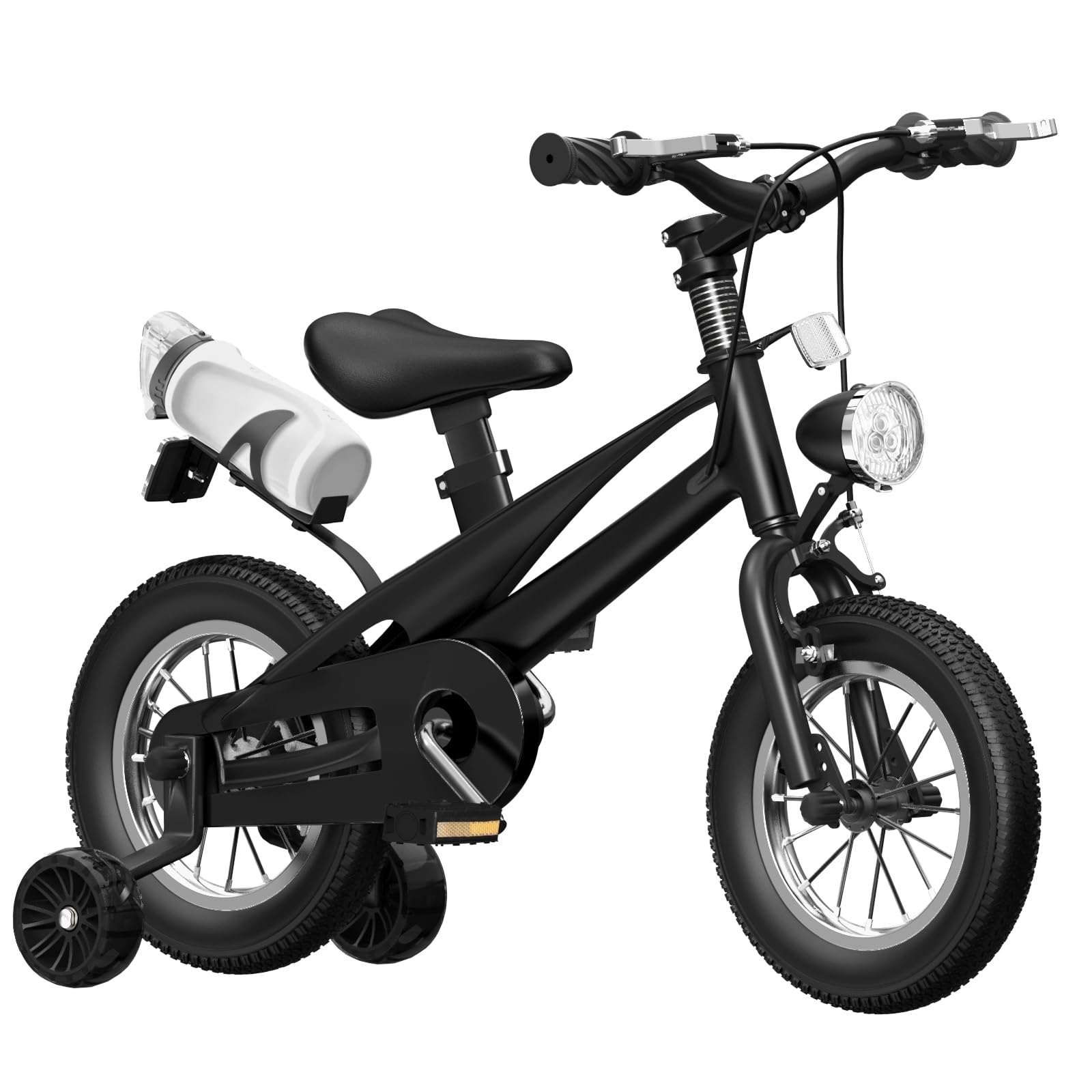 HARPPA 12 14 16 Inch Kids Bike for Boys Age 3-6 Years - Sparkling Training Wheels, LED Headlight & Water Bottle Included - Best Birthday Gift for Toddlers (Multiple Colors) - Perfect for Outdoor Play, Park Rides & Learning to Cycle
