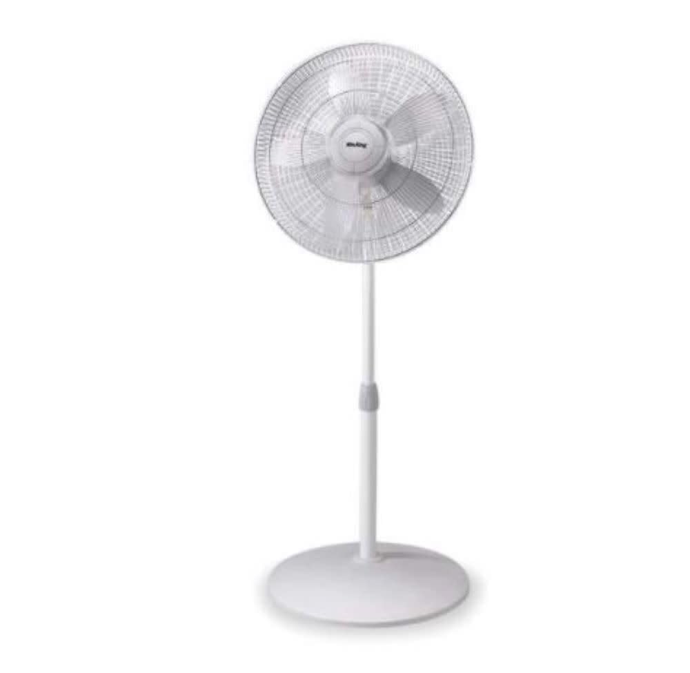 Air King 18 Inch Adjustable Pedestal Fan with Remote Control - Powerful Cooling for Home, Office & Outdoor Use - Quiet Oscillating Floor Fan with 3 Speed Settings